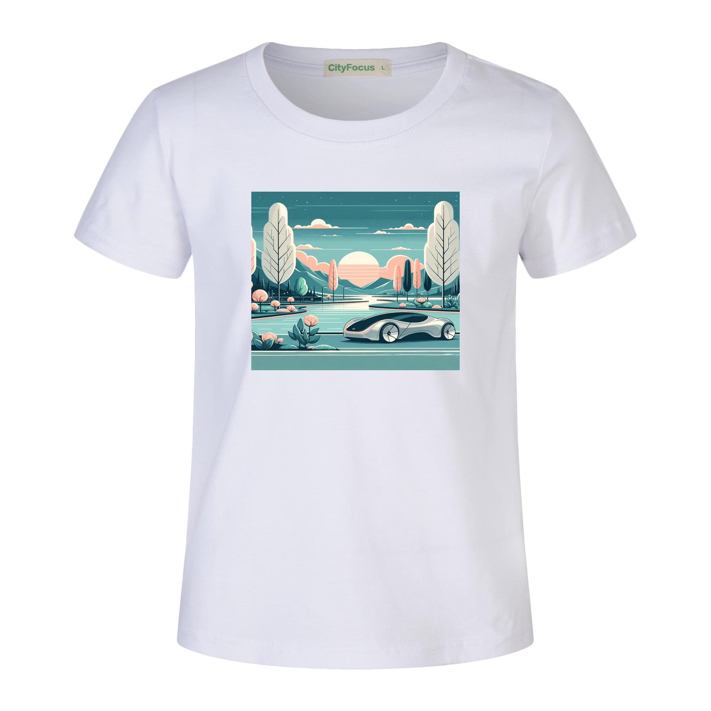 100% cotton Boys' Futuristic Cityscape Graphic Tee 12