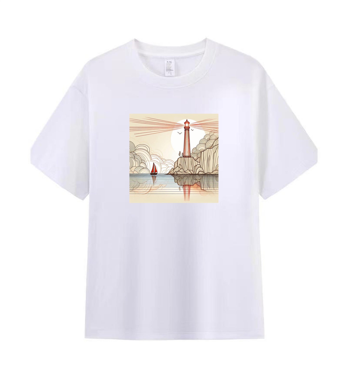 Beacon by the Sea 3 - 100% Cotton Lighthouse T-Shirt