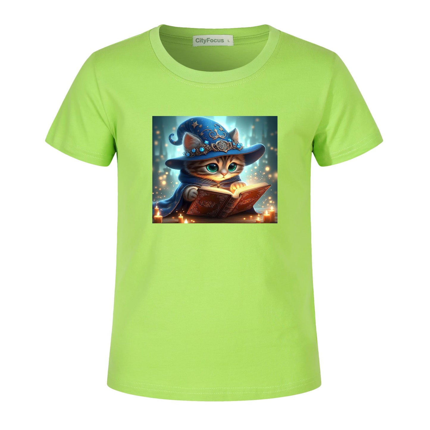 100% cotton Magical Wizard Cat Kids T-Shirt 5 - Enchanting and Cozy