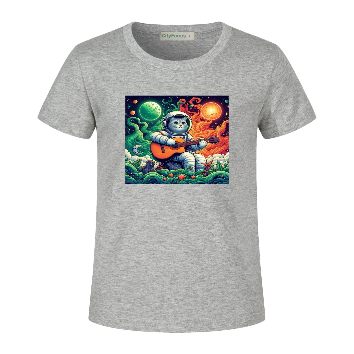 Cosmic Kitty Astronaut Kids T-Shirt 100% cotton 2 - Fun and Out-of-This-World