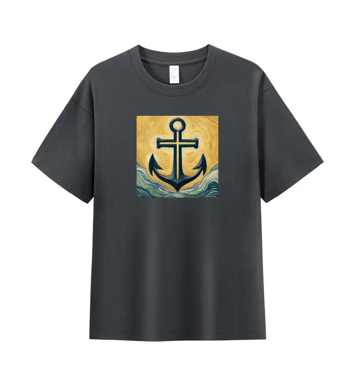 Men's 100% Premium Cotton Christian T-Shirt - Anchor of Faith Design