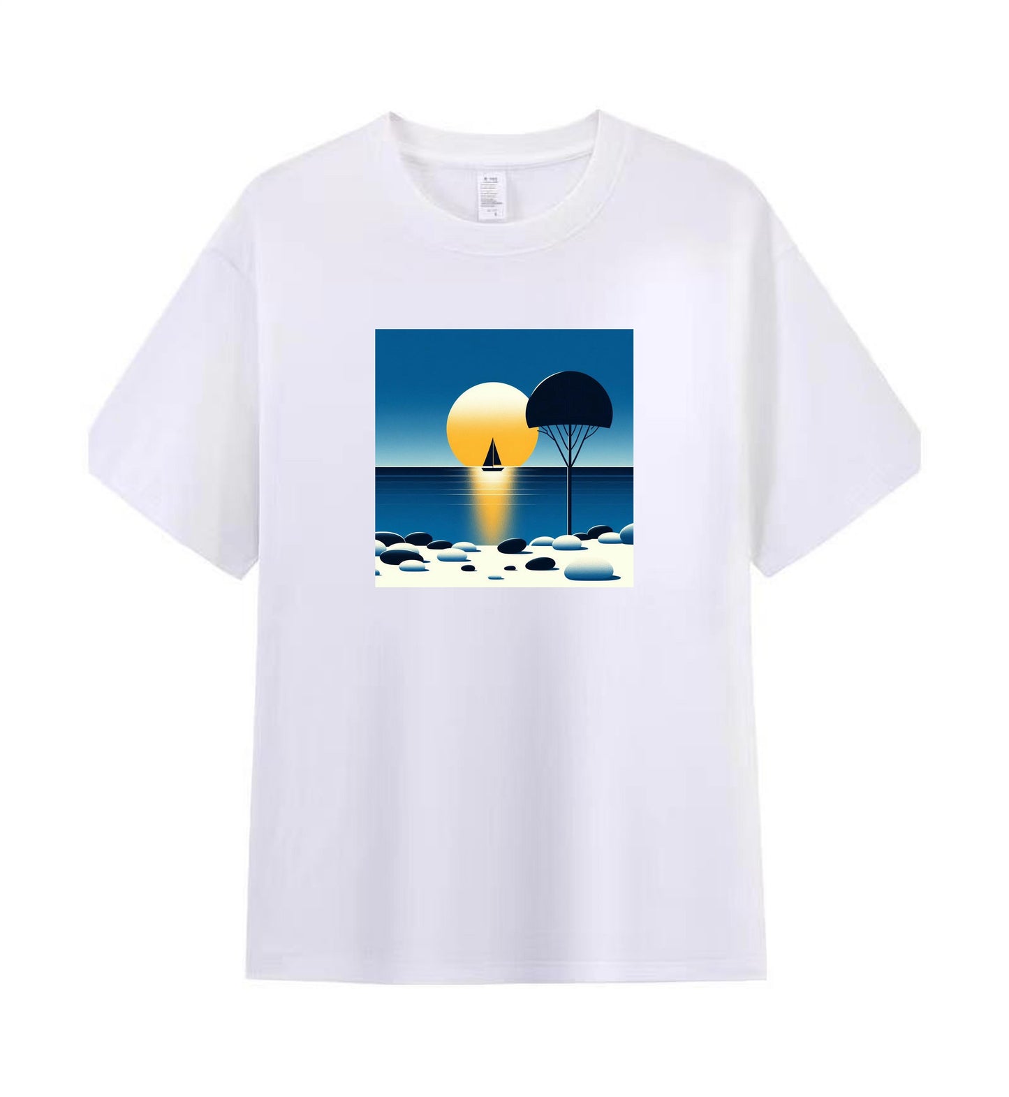 Serene Sunset Sail Graphic Tee 5