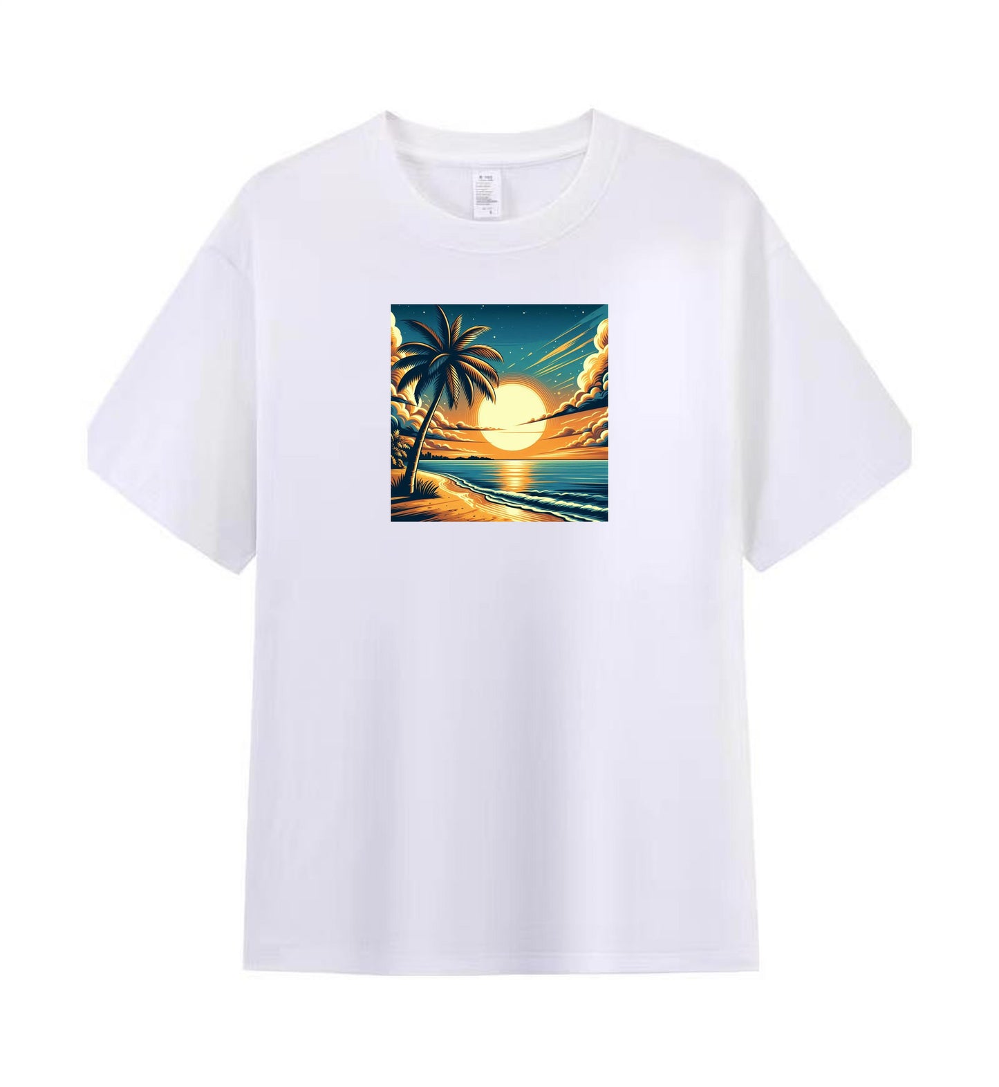 Tropical Sunset Beach T-shirt for Men 1