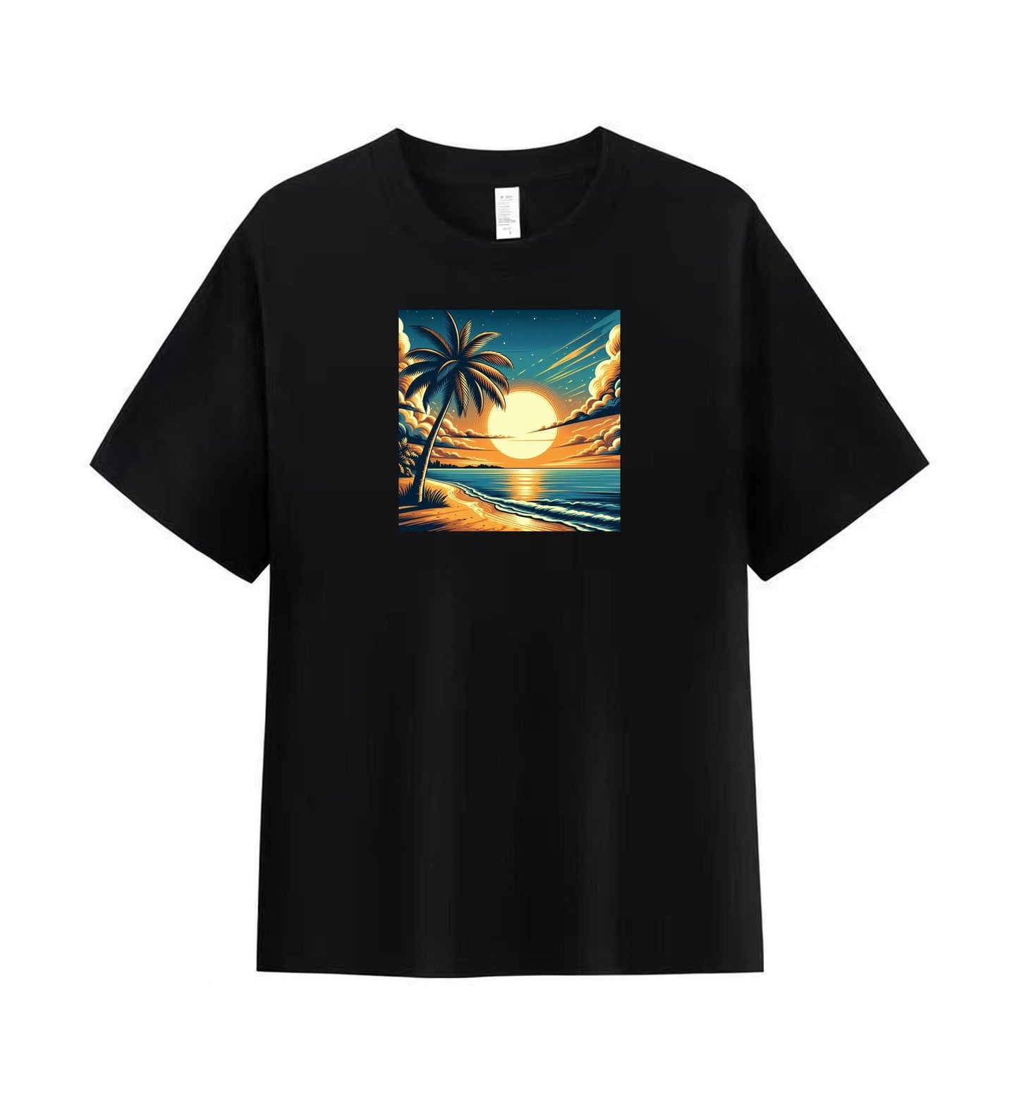 Tropical Sunset Beach T-shirt for Men 1