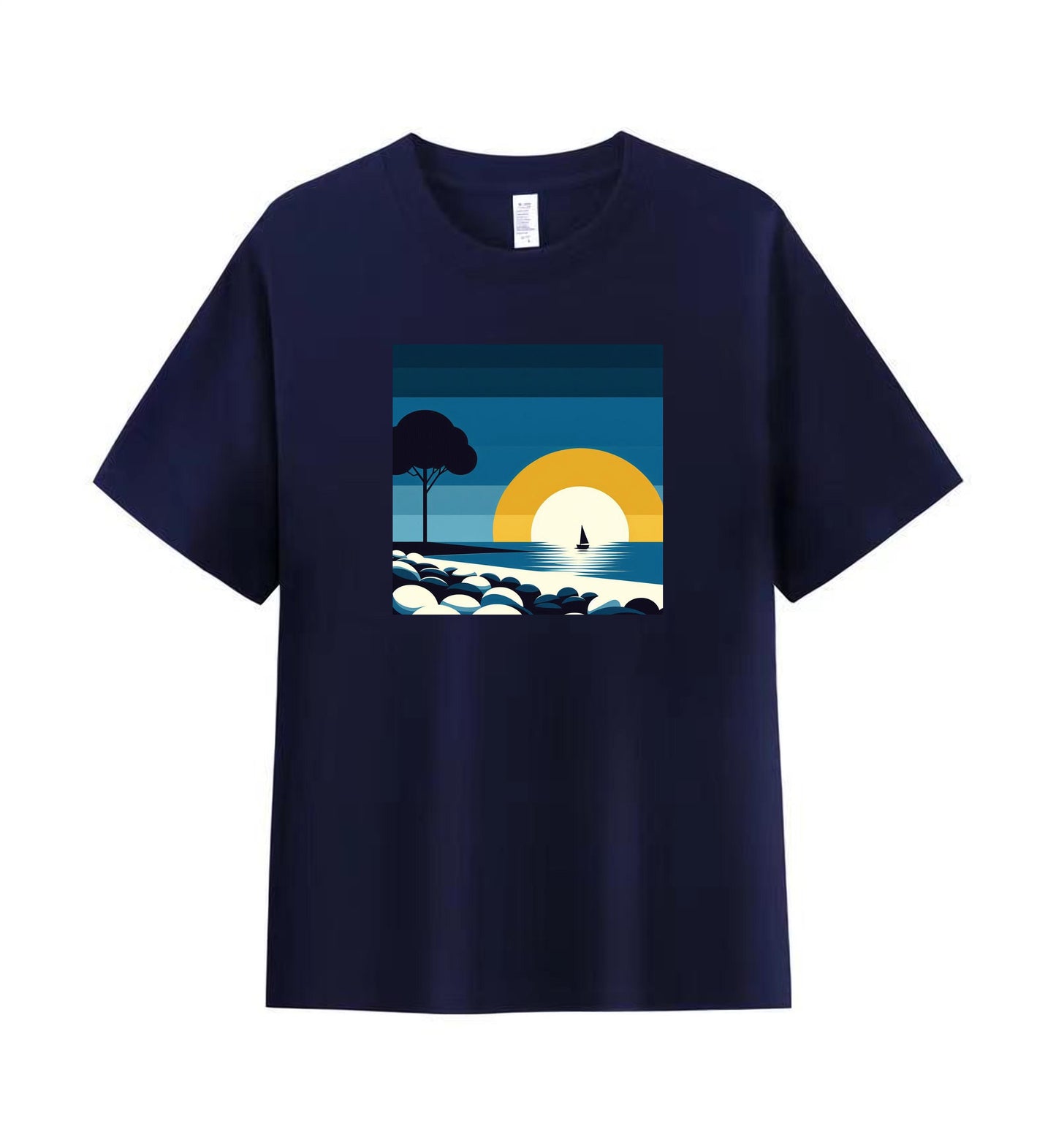 Serene Sunset Sail Graphic Tee 3