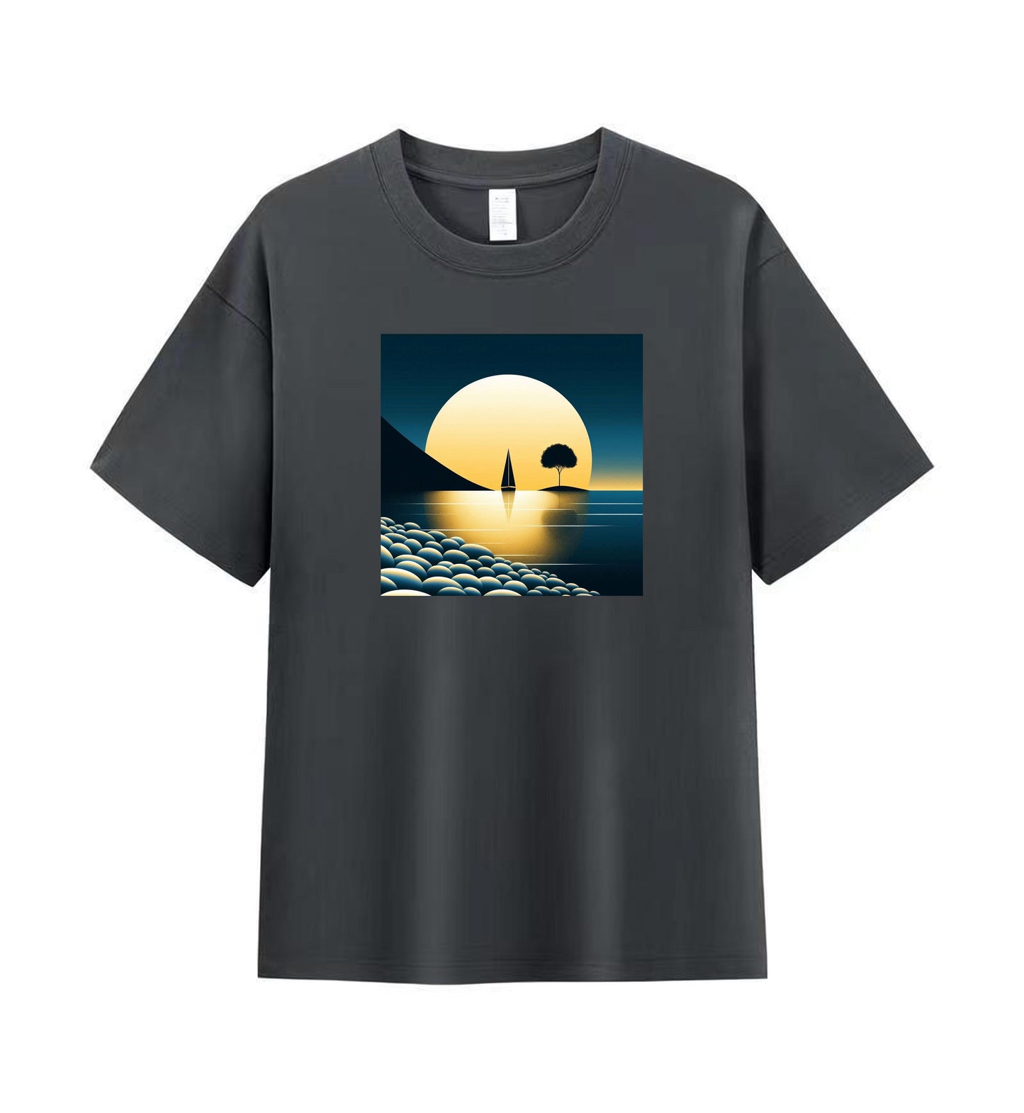 Serene Sunset Sail Graphic Tee 2