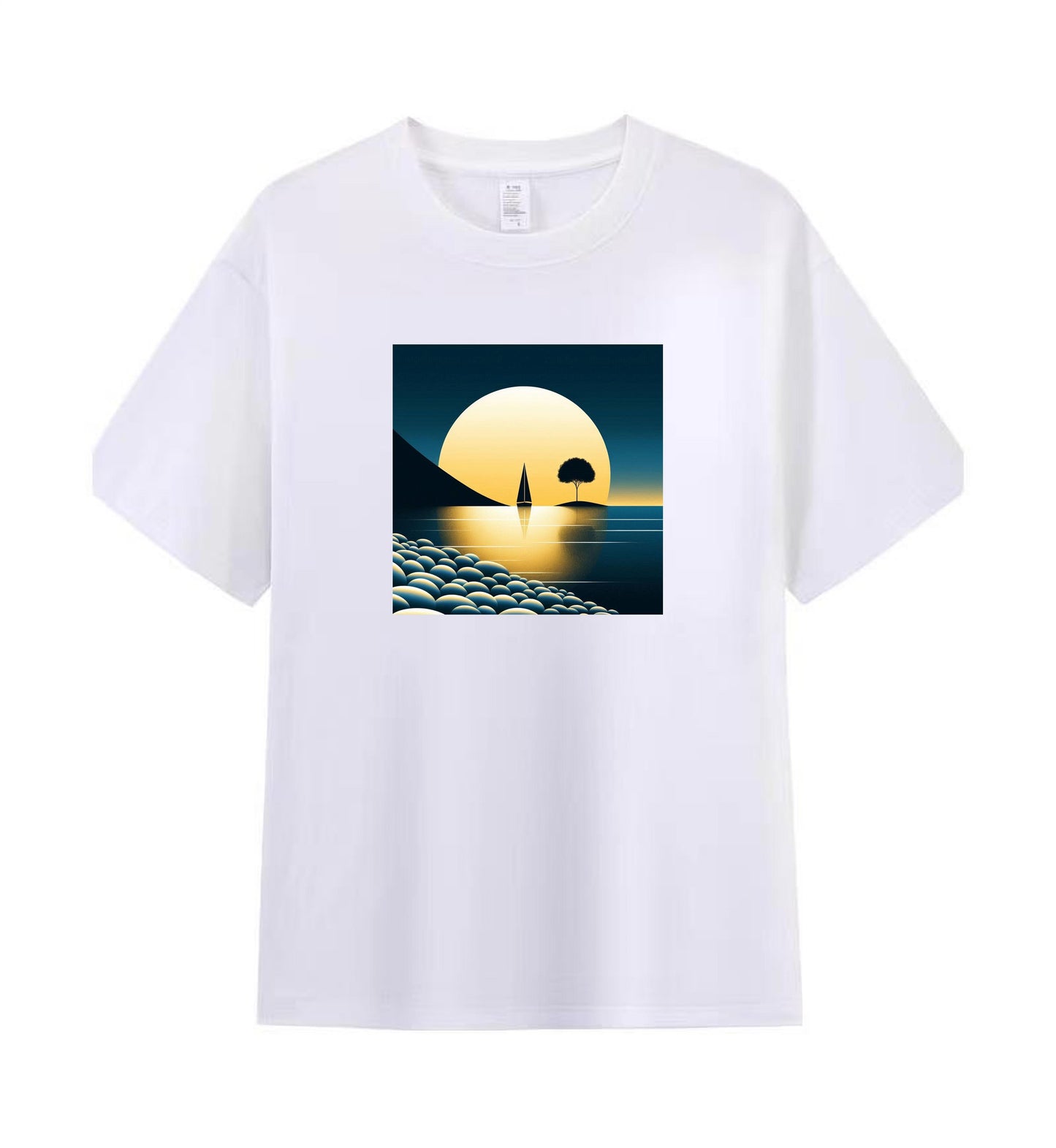 Serene Sunset Sail Graphic Tee 2