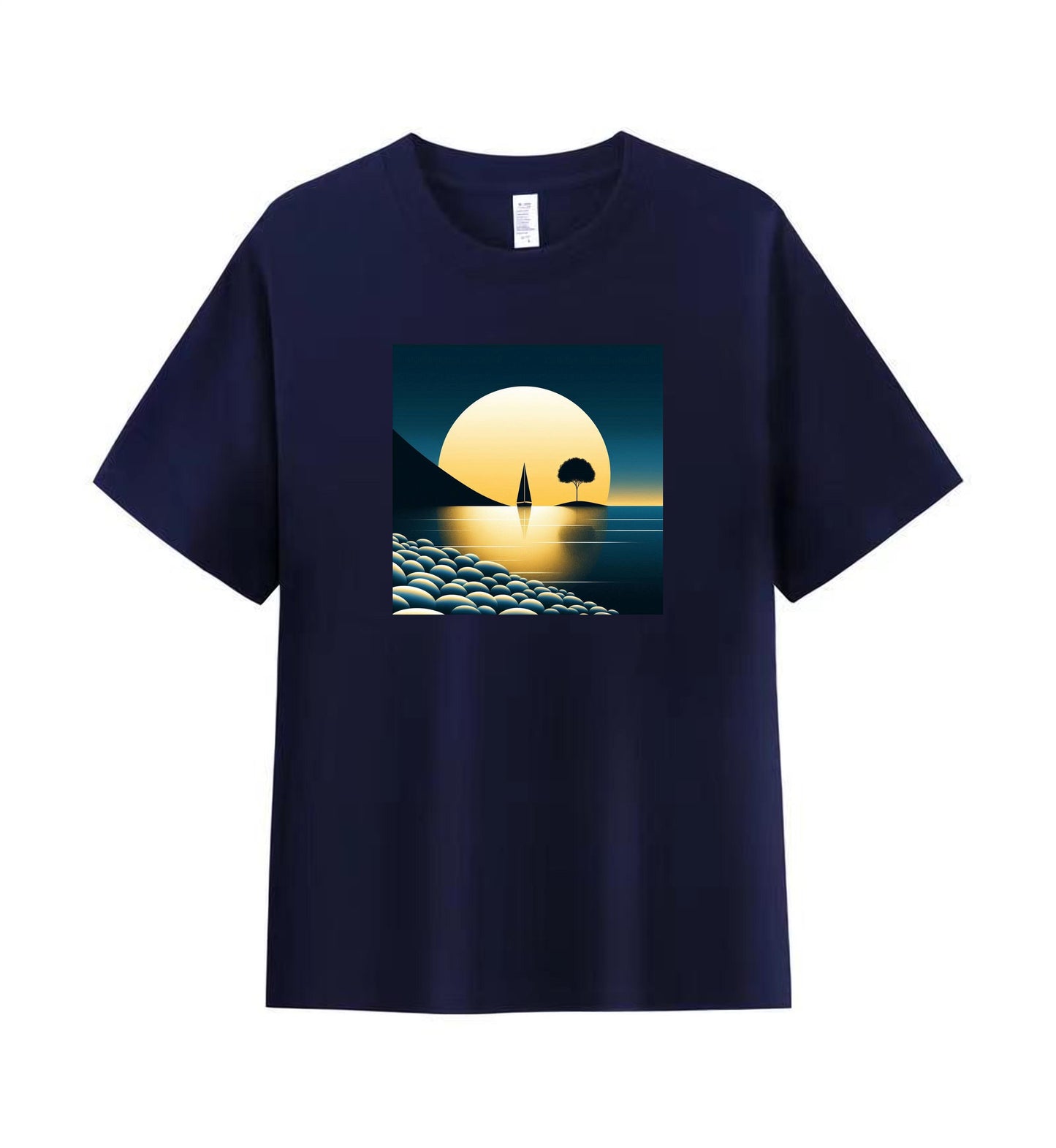 Serene Sunset Sail Graphic Tee 2