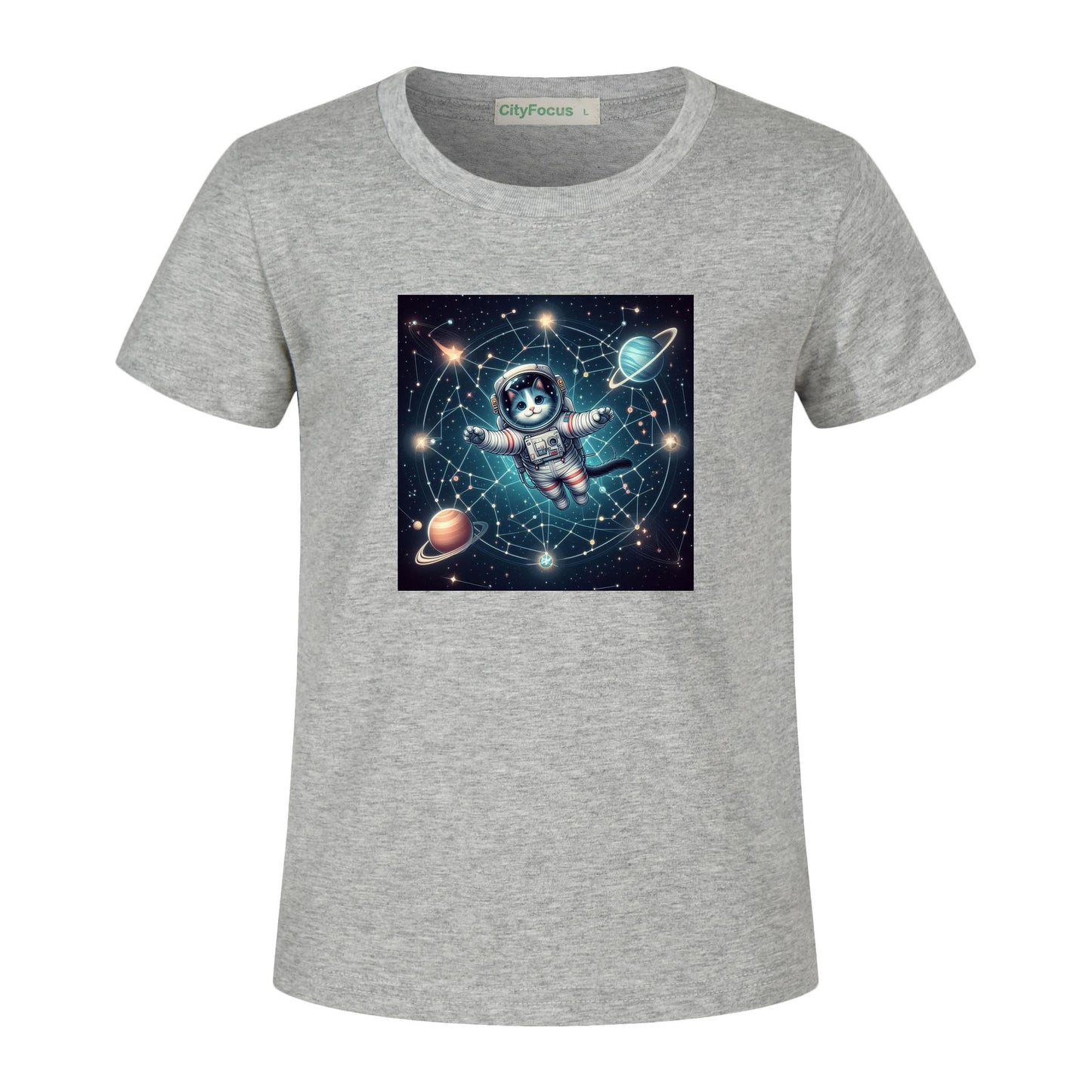 Space Explorer Cat Kids Tee 2