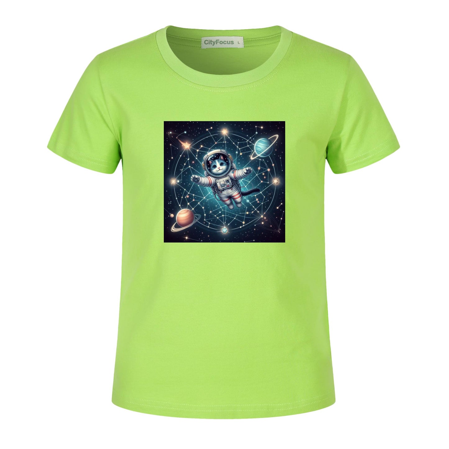 Space Explorer Cat Kids Tee 2