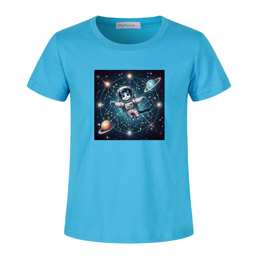 Space Explorer Cat Kids Tee 2