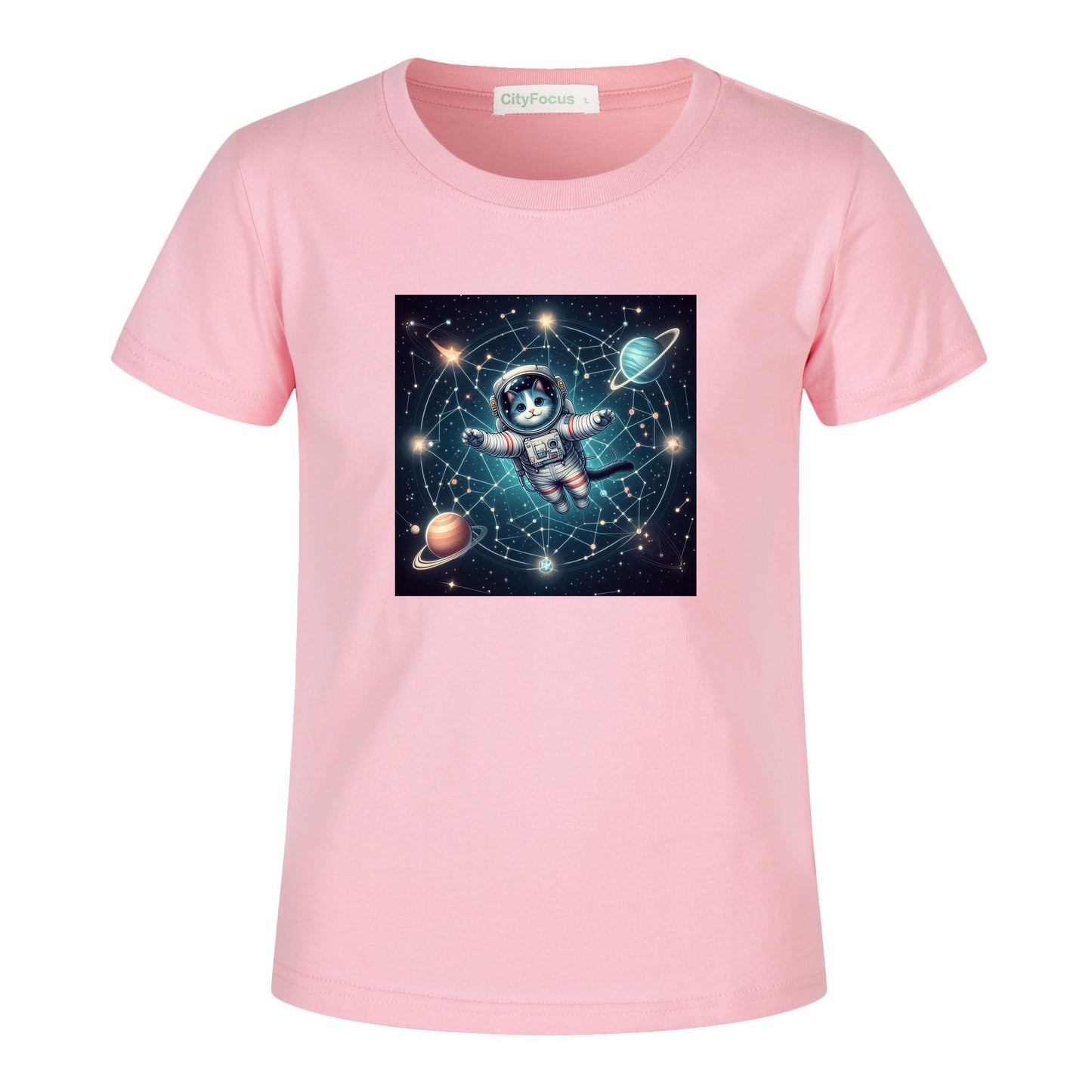 Space Explorer Cat Kids Tee 2