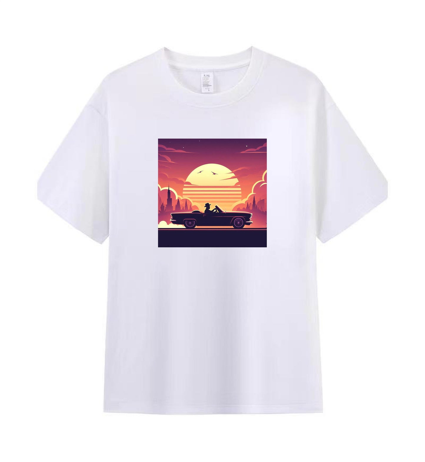 Sunset Drive 1 - 100% Cotton Classic Car T-Shirt