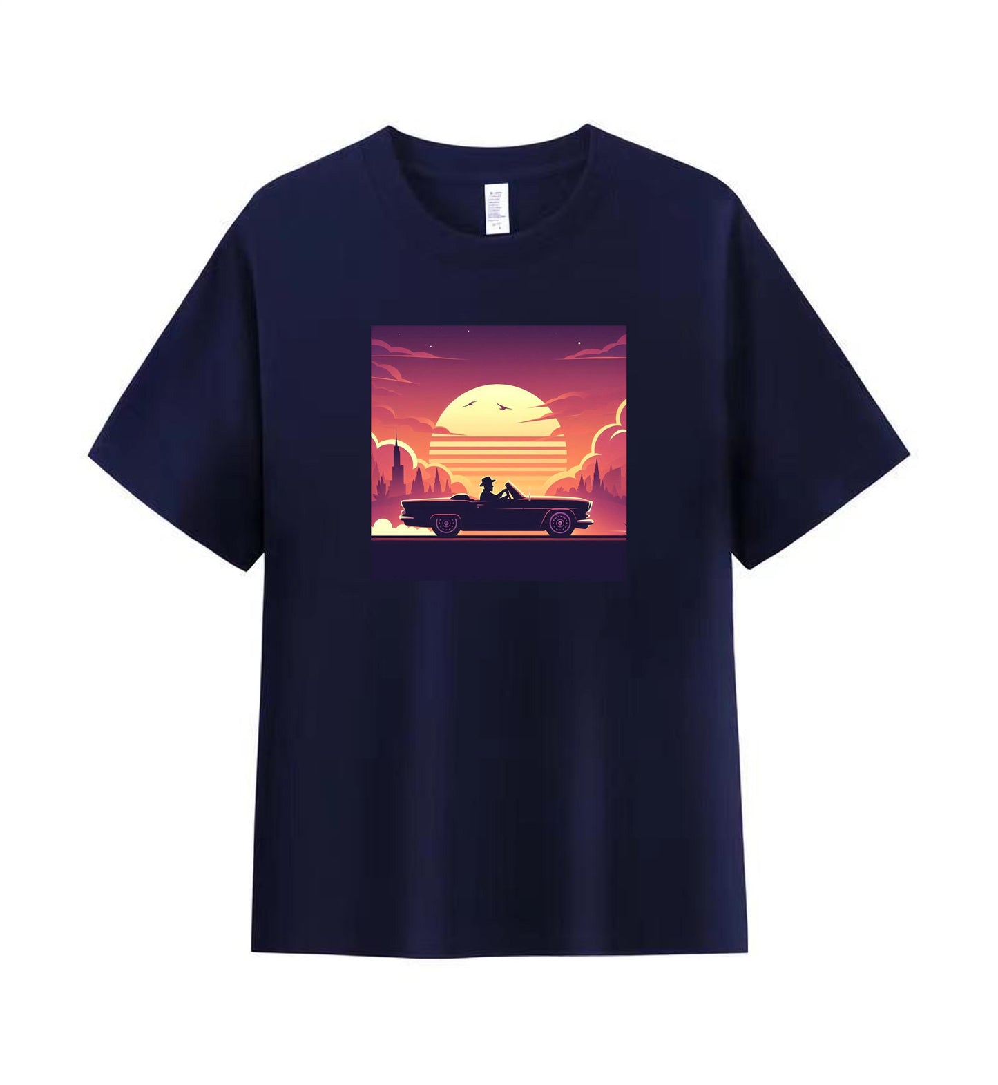 Sunset Drive 1 - 100% Cotton Classic Car T-Shirt