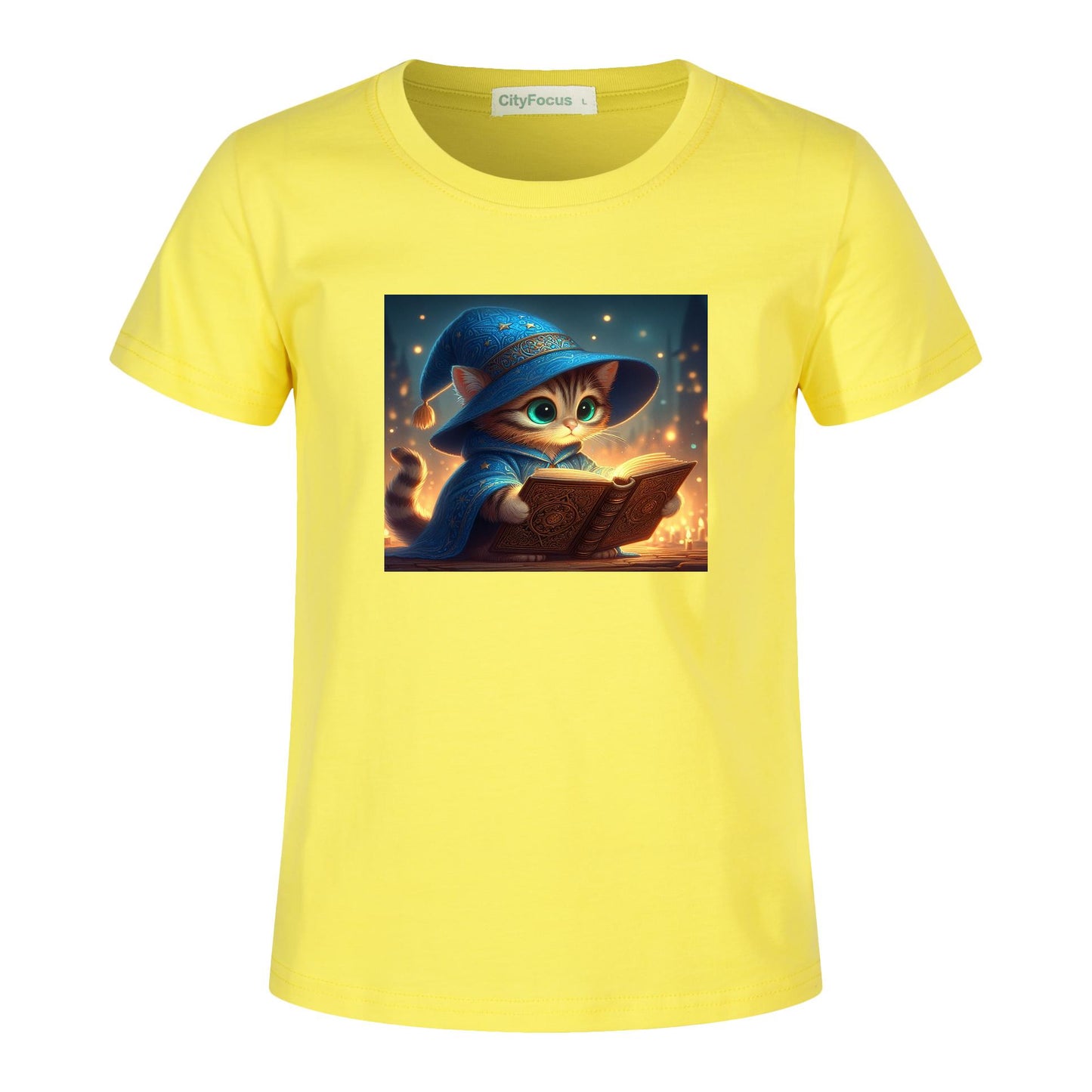 100% cotton Magical Wizard Cat Kids T-Shirt 2 - Enchanting and Cozy