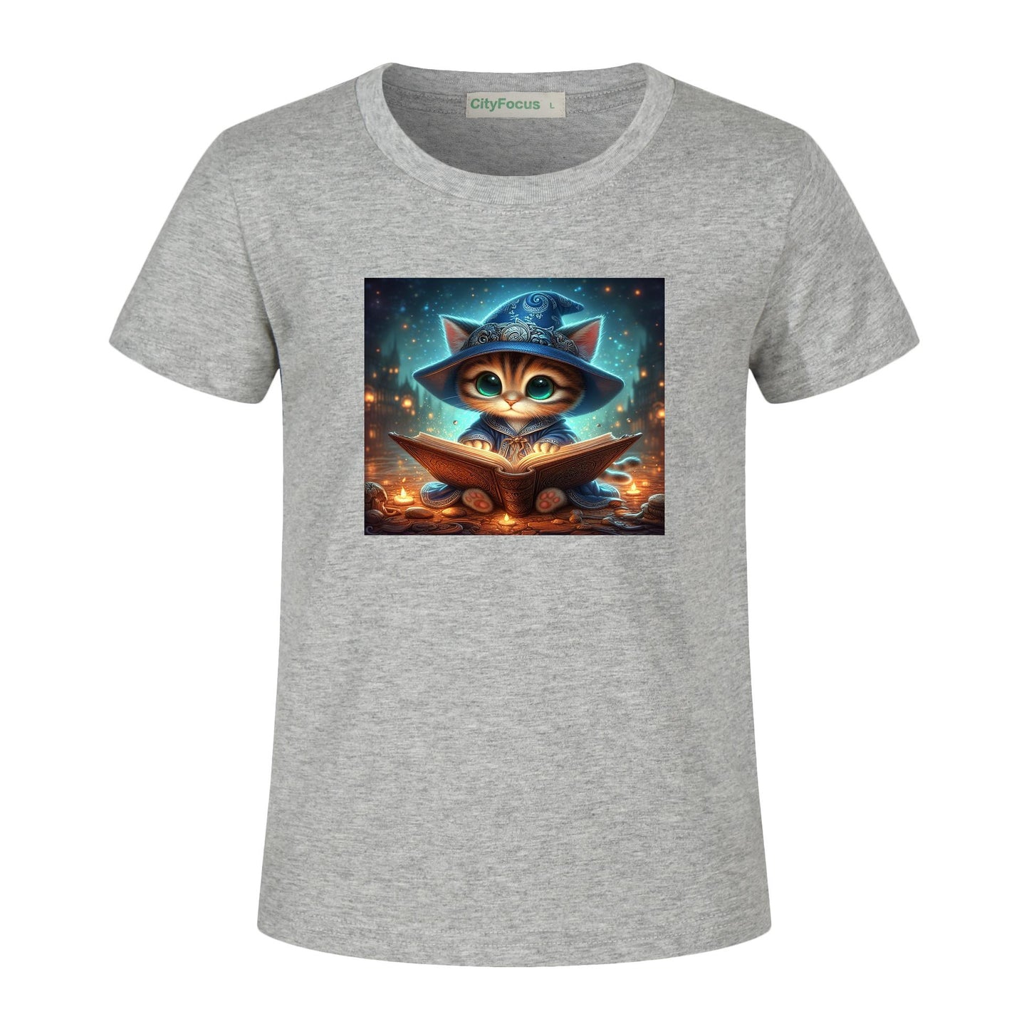 100% cotton Magical Wizard Cat Kids T-Shirt 1 - Enchanting and Cozy