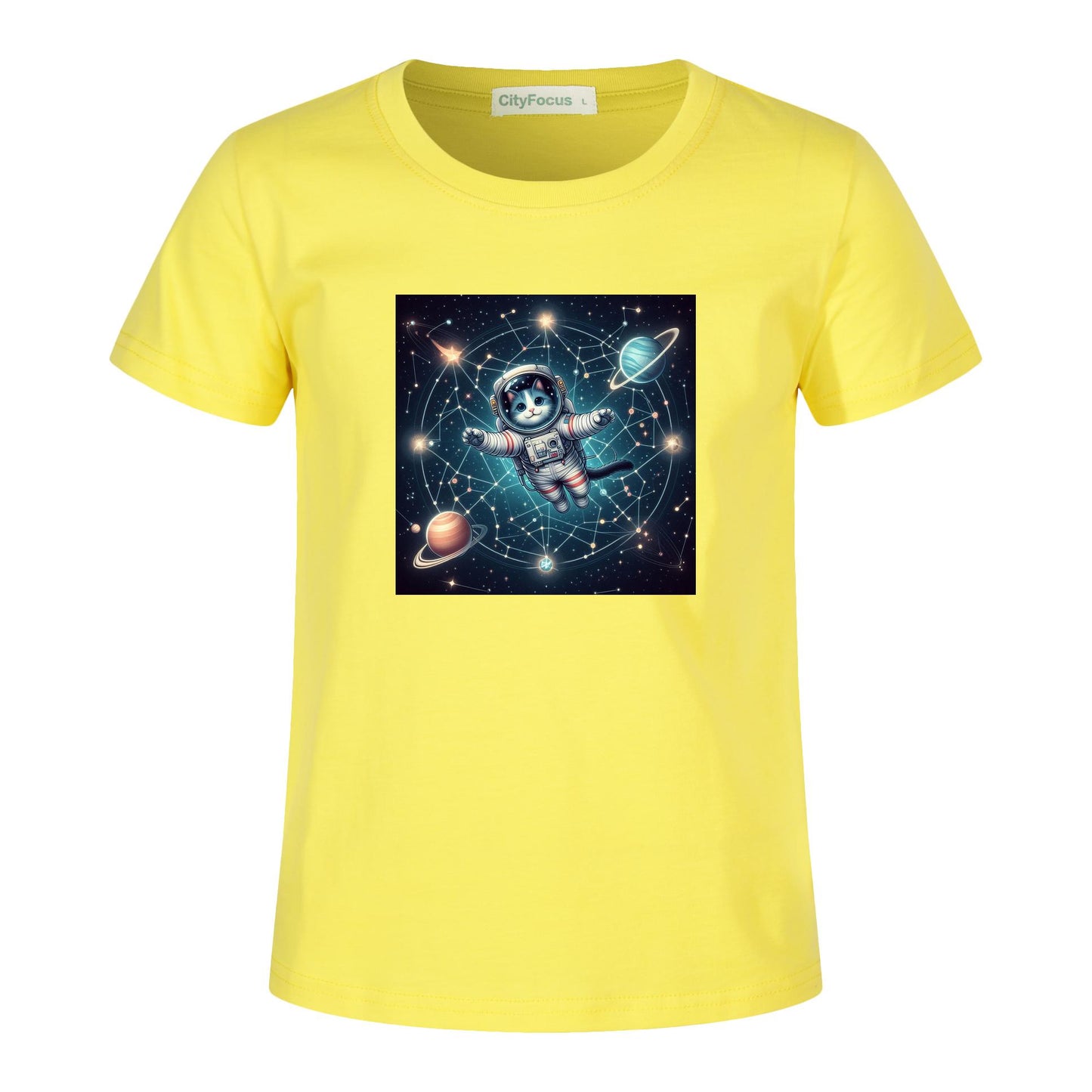 Space Explorer Cat Kids Tee 2