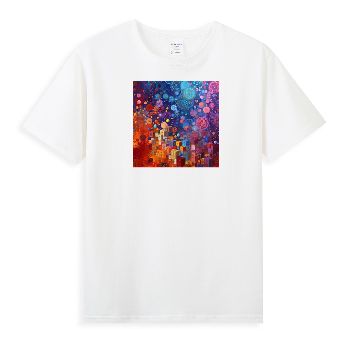 Women's Creative Cotton Tee - Cosmic Fusion Design