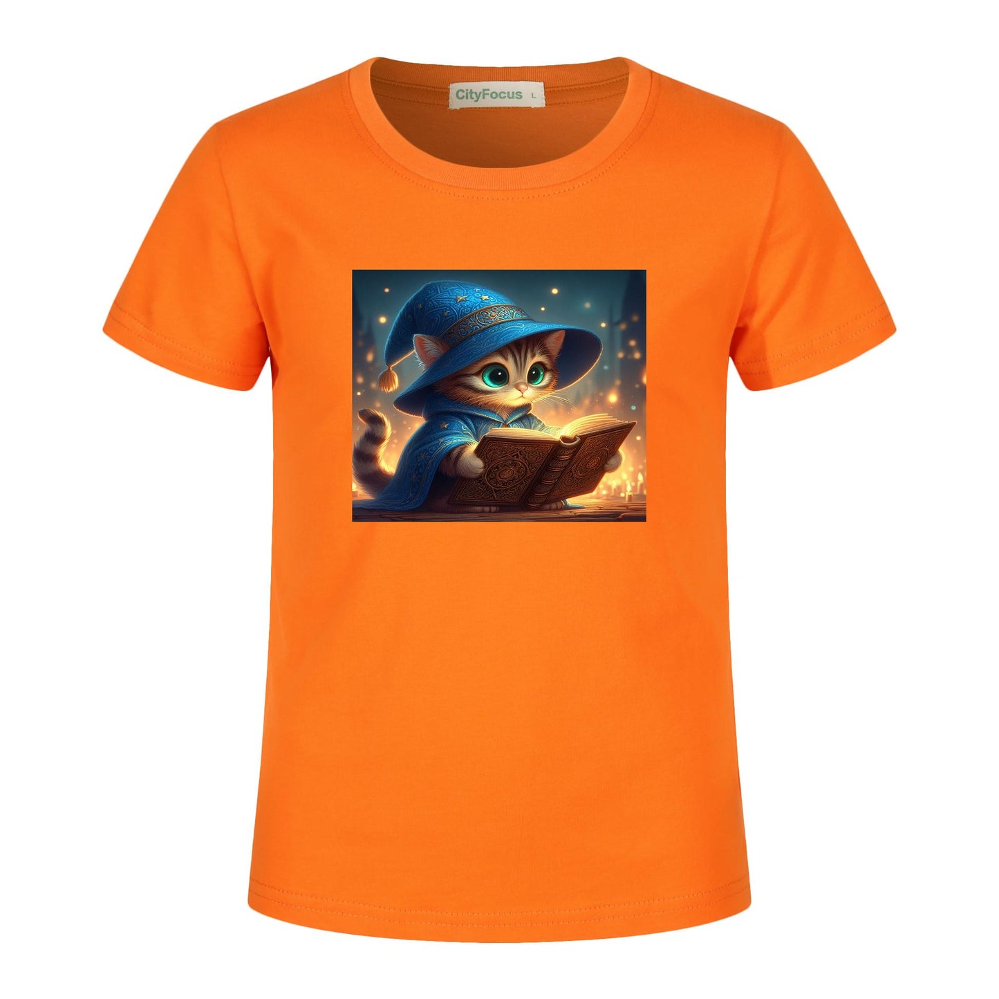 100% cotton Magical Wizard Cat Kids T-Shirt 2 - Enchanting and Cozy