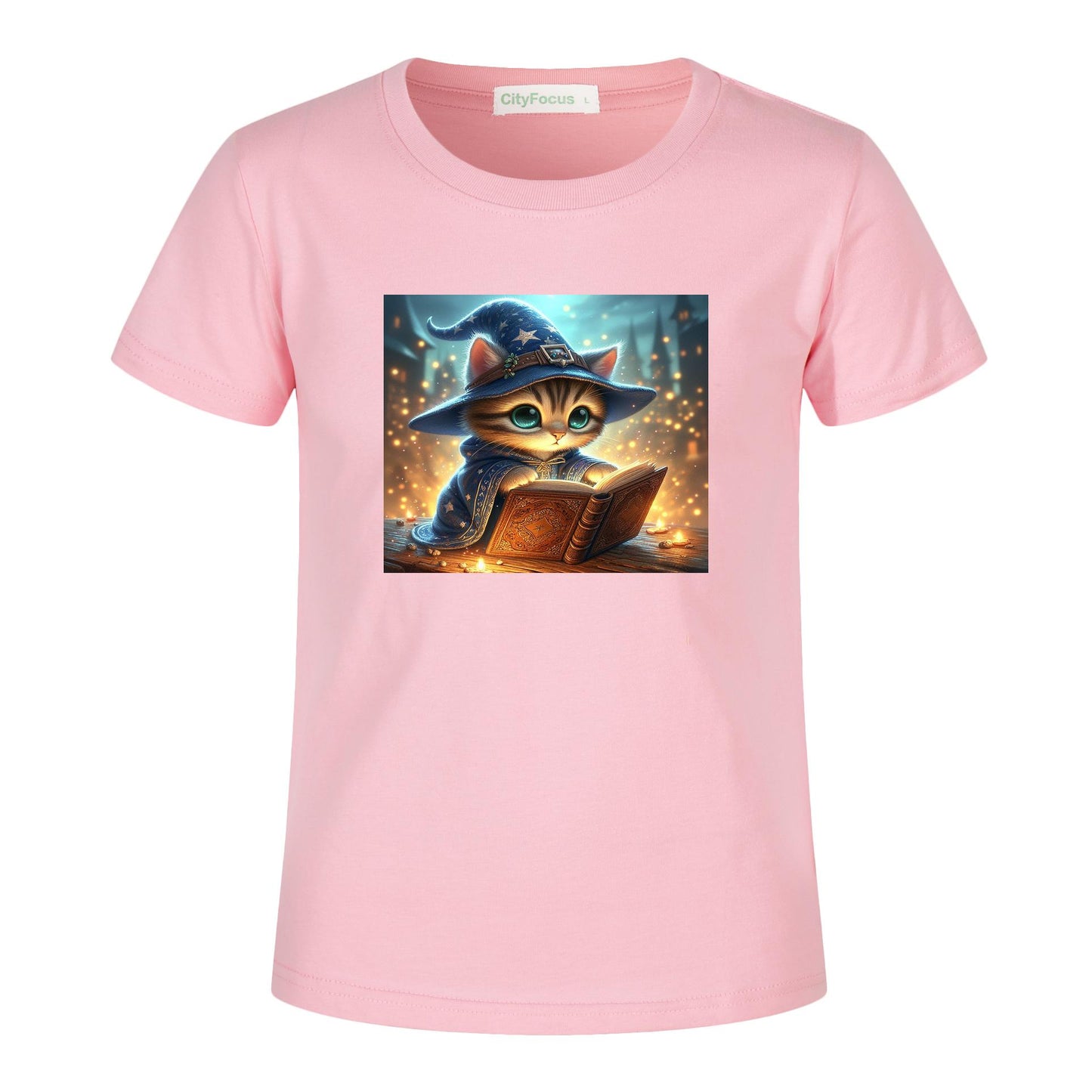 100% cotton Magical Wizard Cat Kids T-Shirt 4 - Enchanting and Cozy