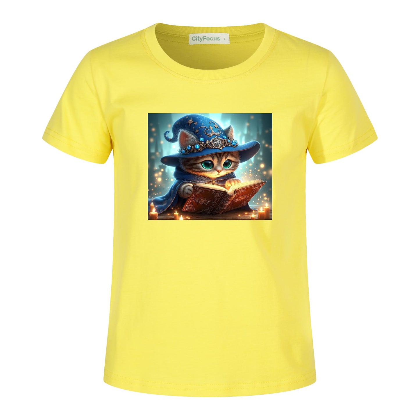 100% cotton Magical Wizard Cat Kids T-Shirt 5 - Enchanting and Cozy