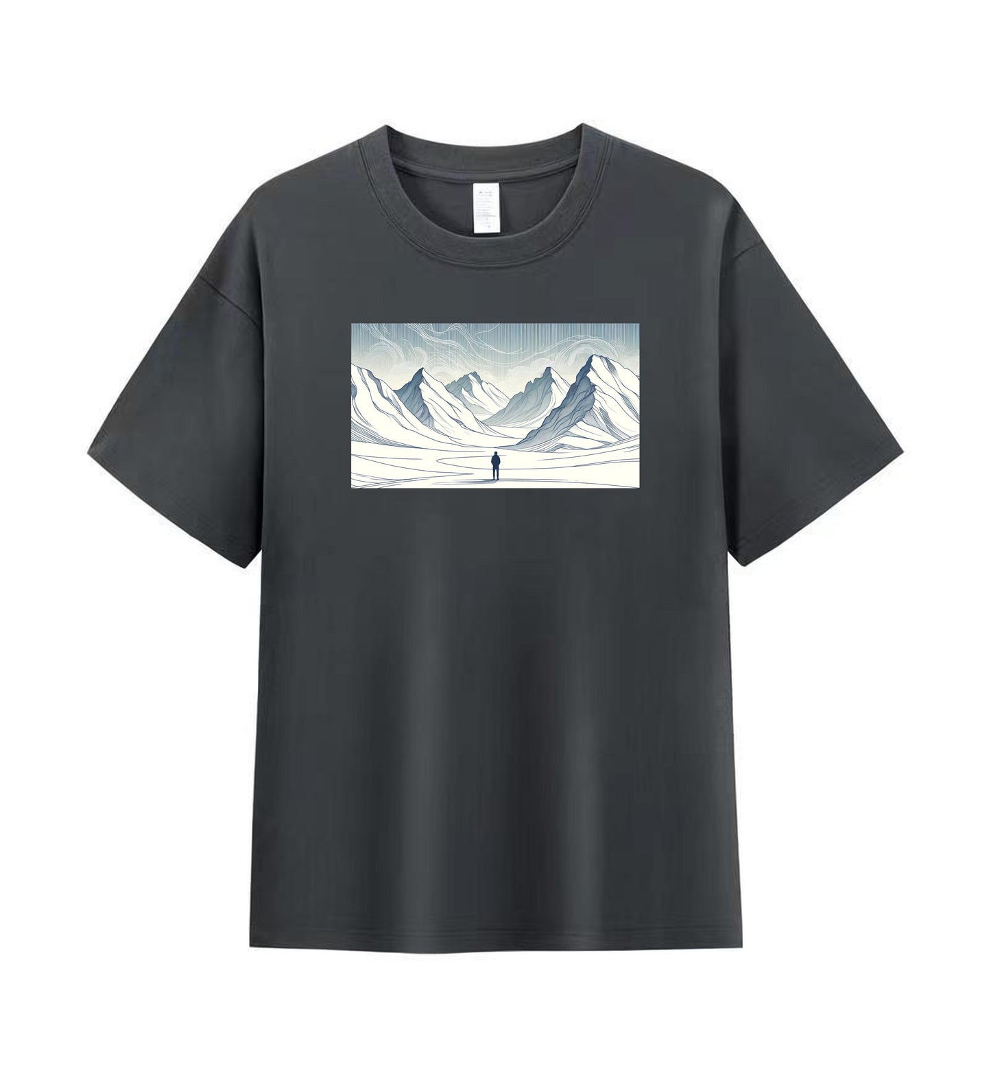 Solitude in Faith - Inspirational 100% Cotton Mountain Landscape T-Shirt