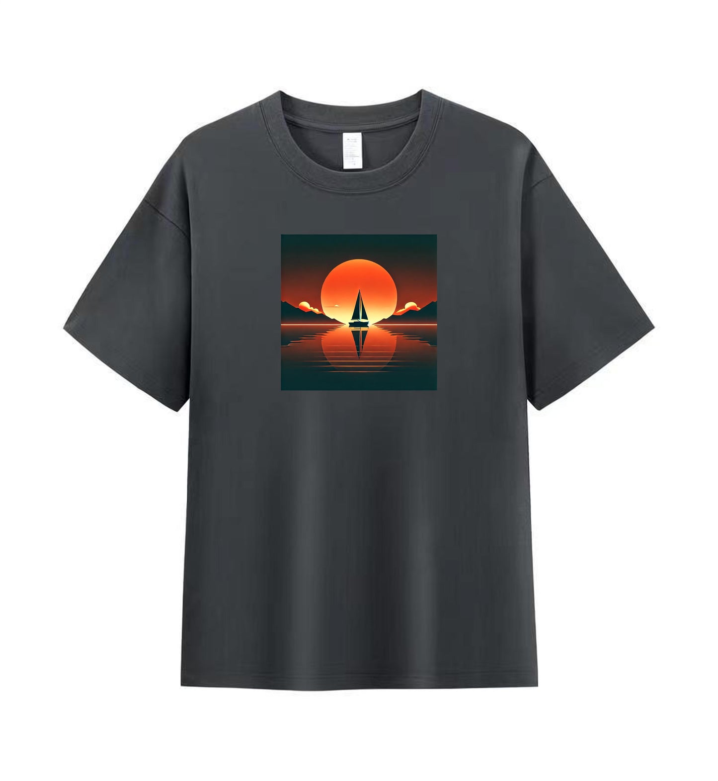 Sailing into the Sunset Men's Premium Cotton Tee