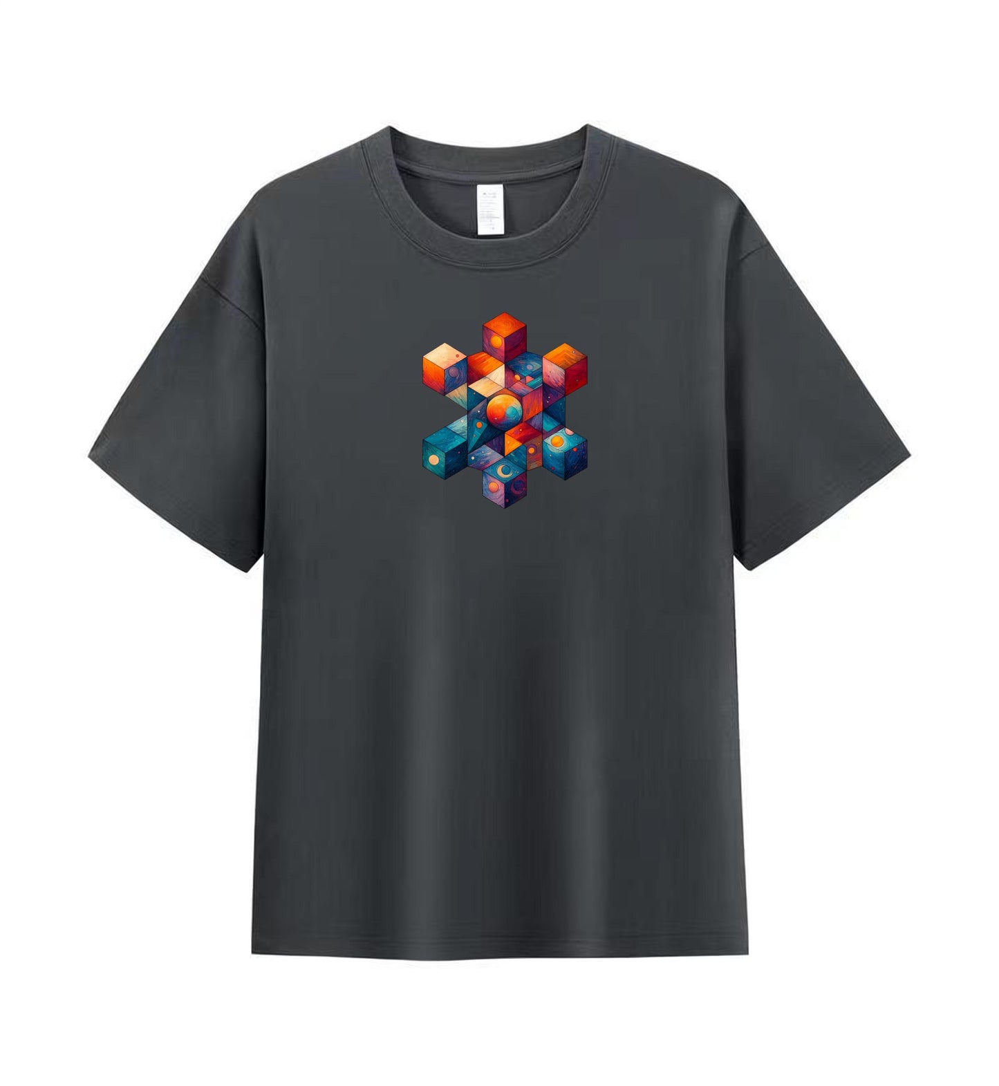 Abstract Space Cube Men's Premium Cotton Tee