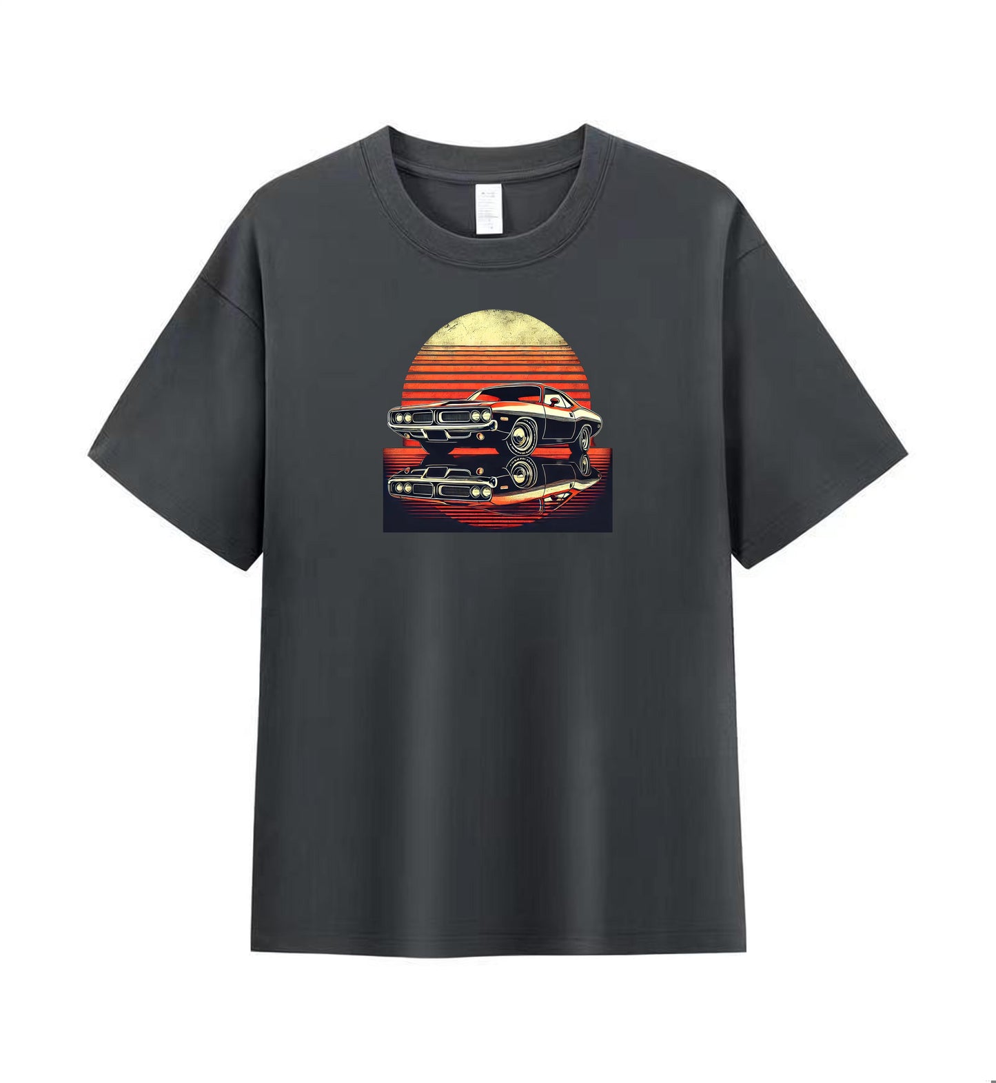 Vintage Muscle Car Graphic Tee for Men in Premium Cotton