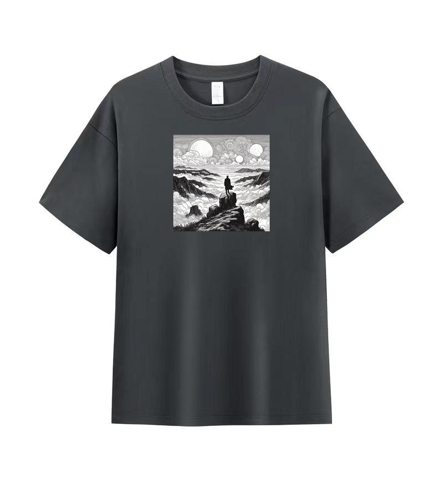 Ethereal Mountain View Men's Premium Cotton Tee