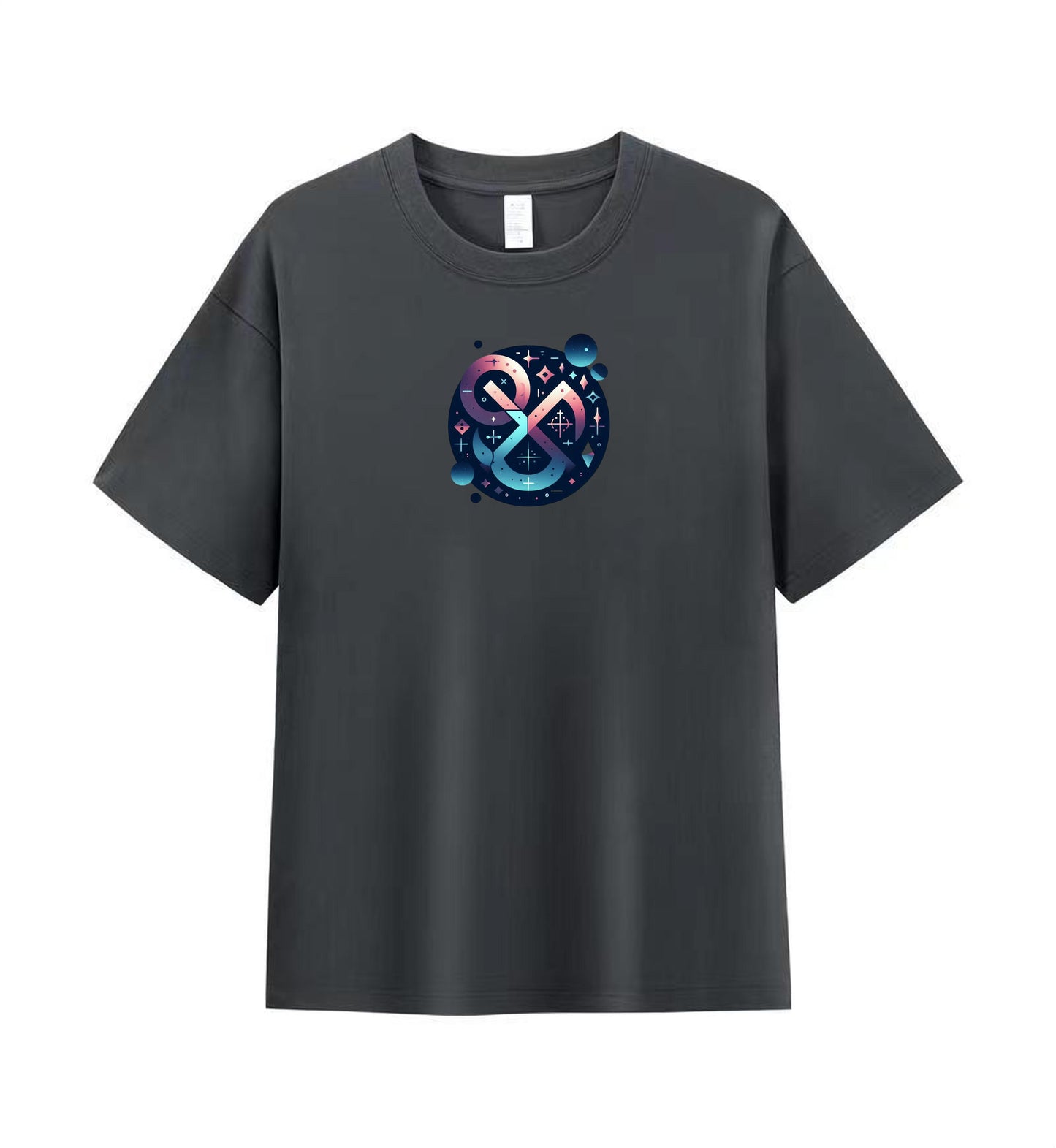 Premium Men’s Tee with Cosmic Ampersand and Galaxy Art