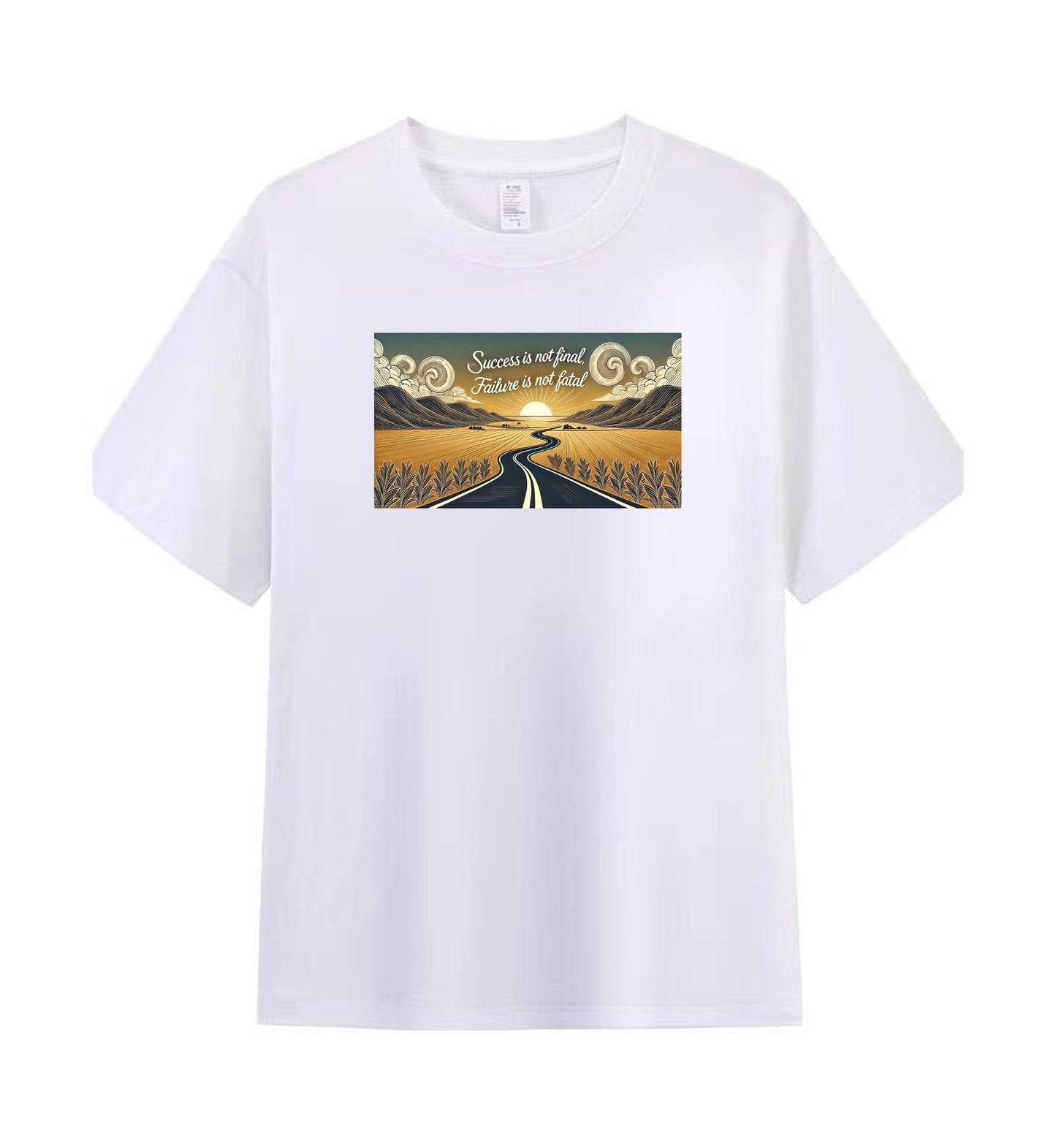 Inspirational Road to Success Men’s 100% Premium Cotton T-Shirt