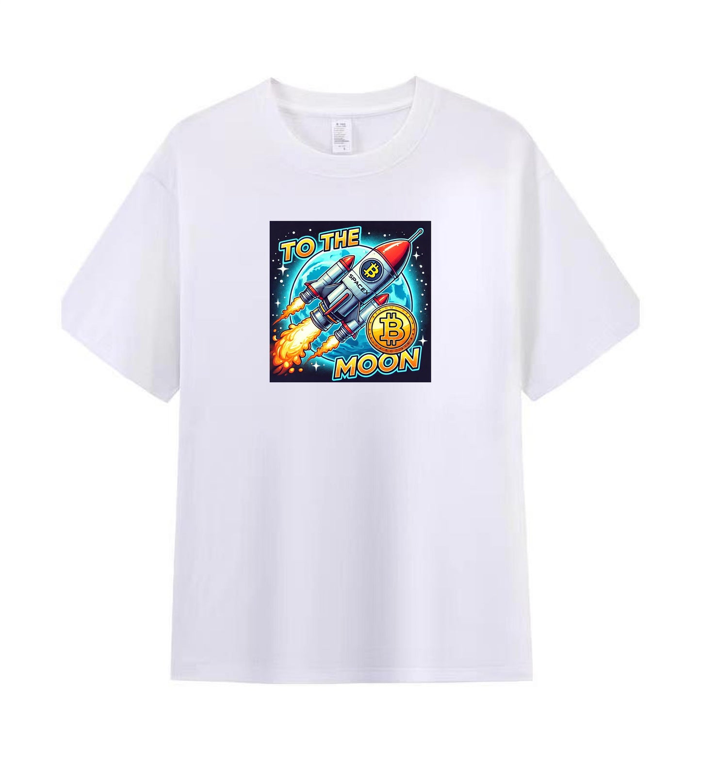 Men's Bitcoin "To The Moon" Rocket Graphic Tee