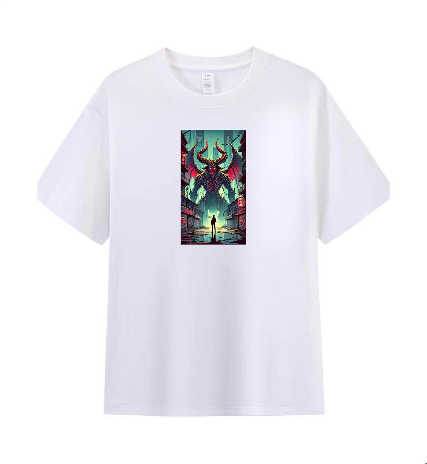 Men’s Tee with Dark Fantasy Demon Artwork