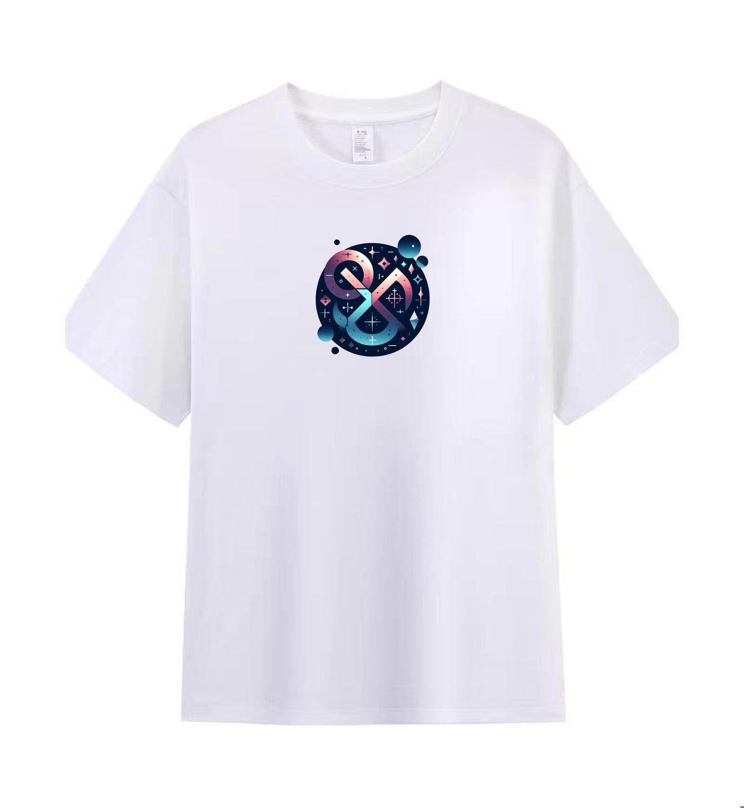 Premium Men’s Tee with Cosmic Ampersand and Galaxy Art