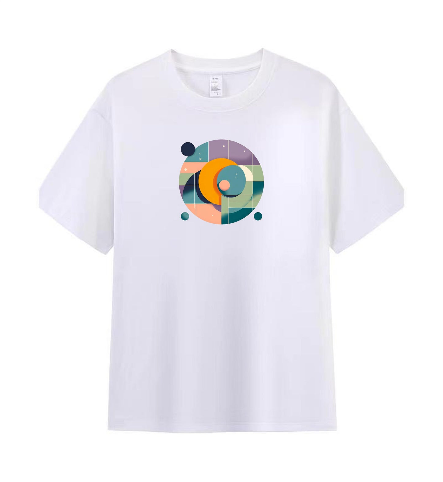 Men's Graphic Tee with Vibrant Abstract Geometric Design