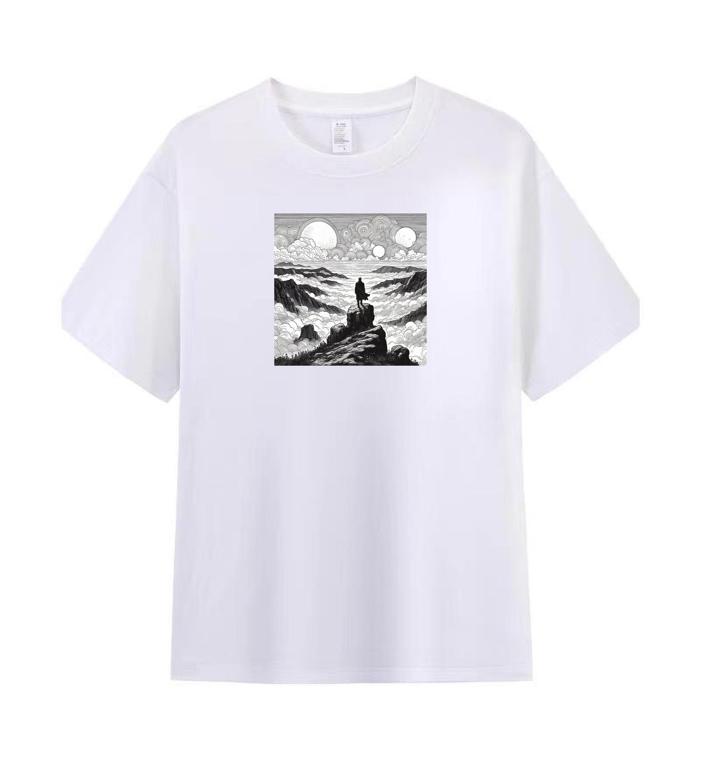 Ethereal Mountain View Men's Premium Cotton Tee