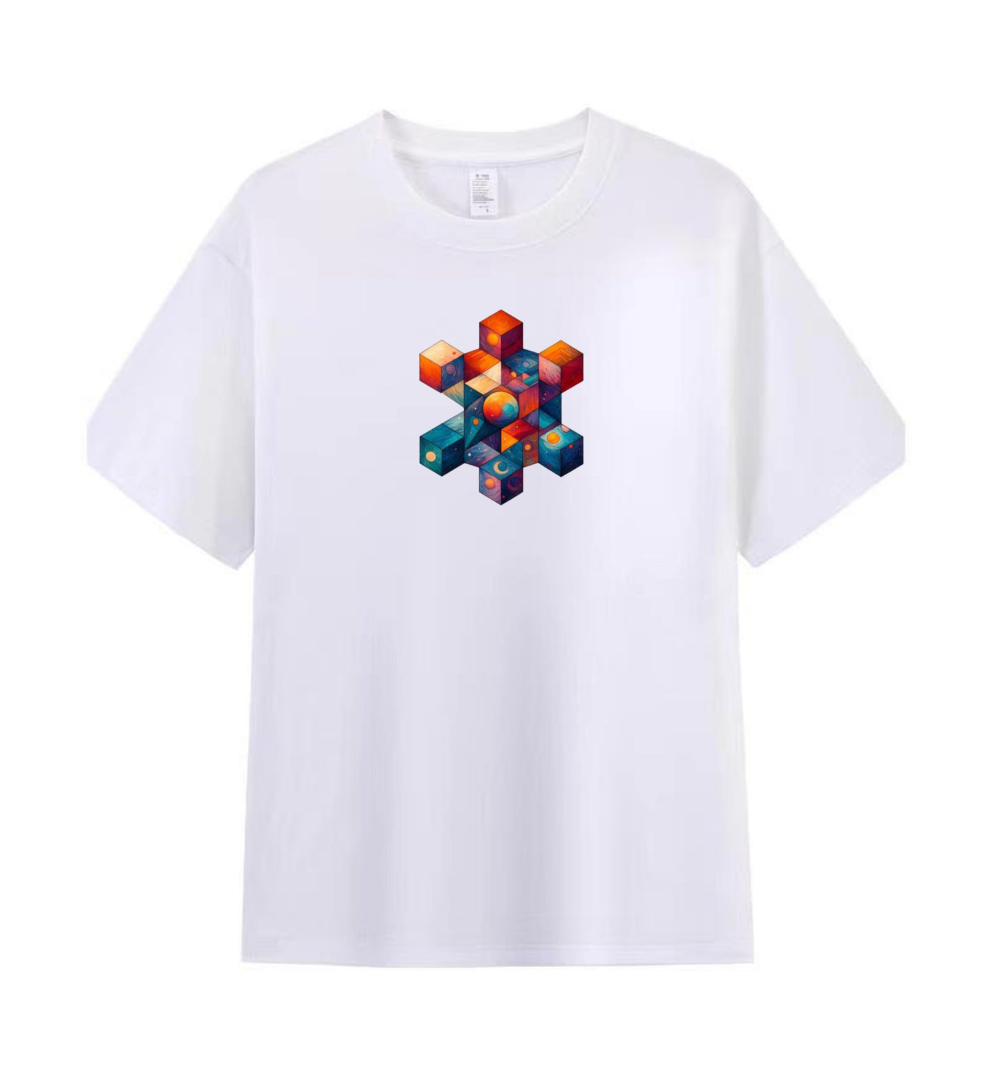 Abstract Space Cube Men's Premium Cotton Tee