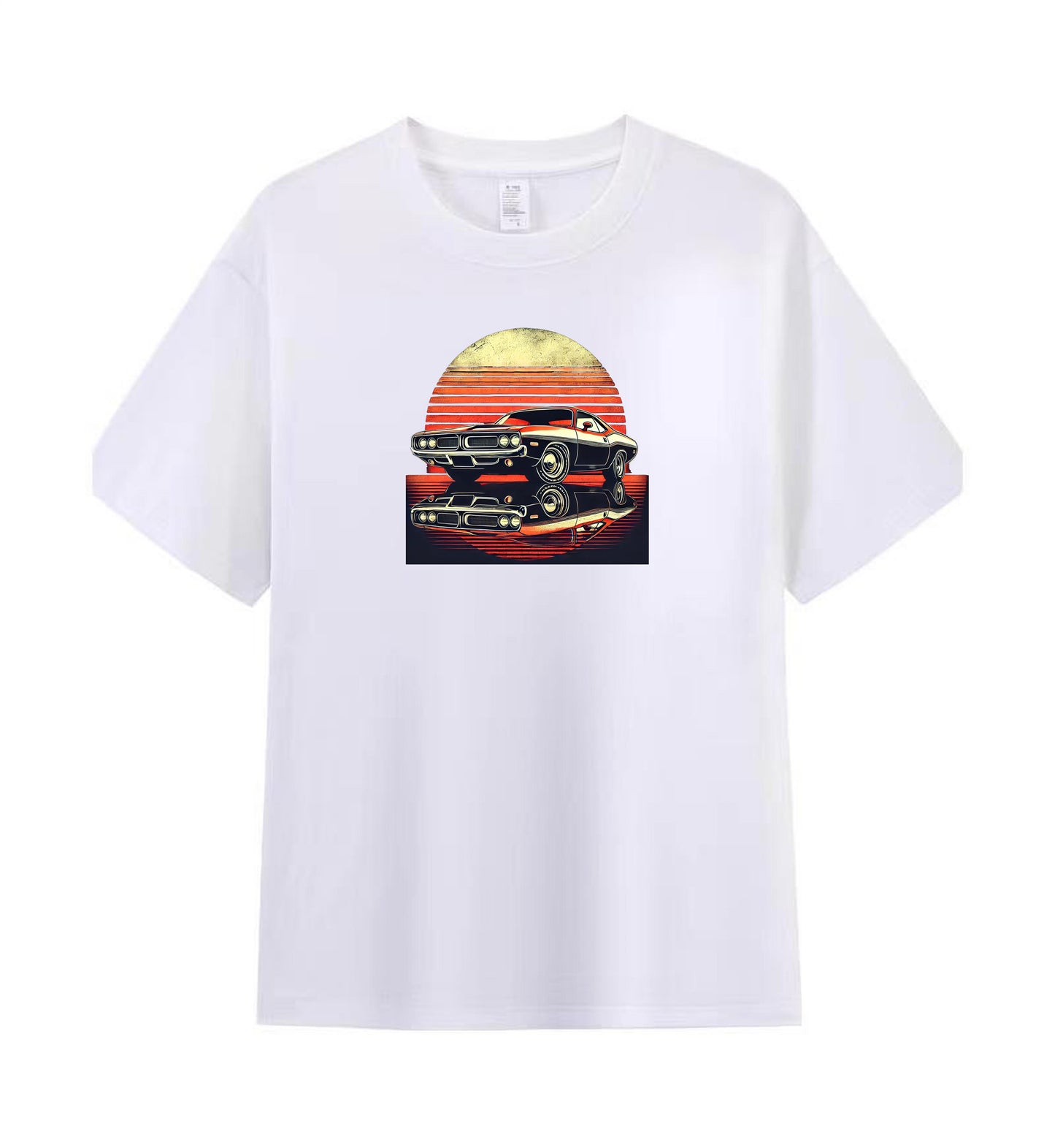 Vintage Muscle Car Graphic Tee for Men in Premium Cotton