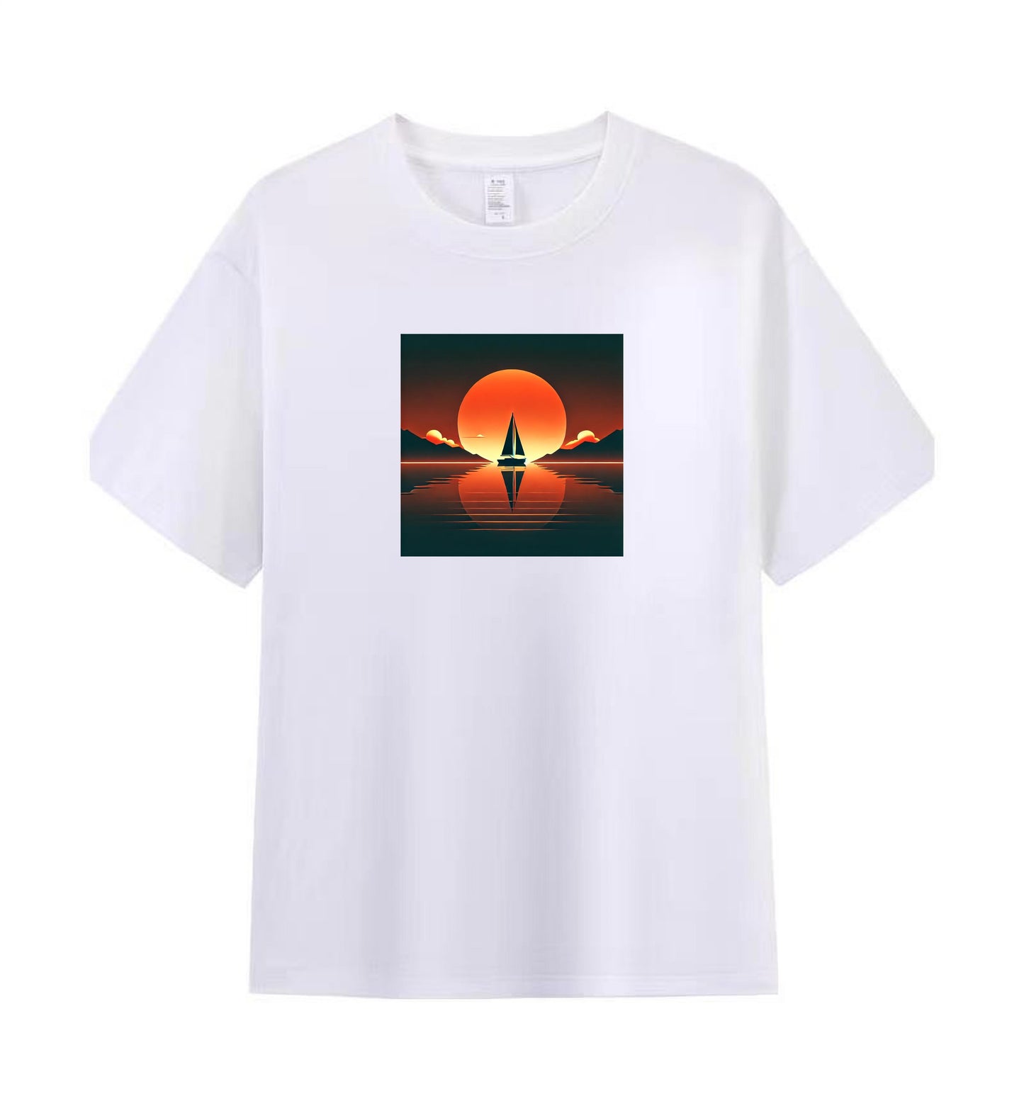 Sailing into the Sunset Men's Premium Cotton Tee