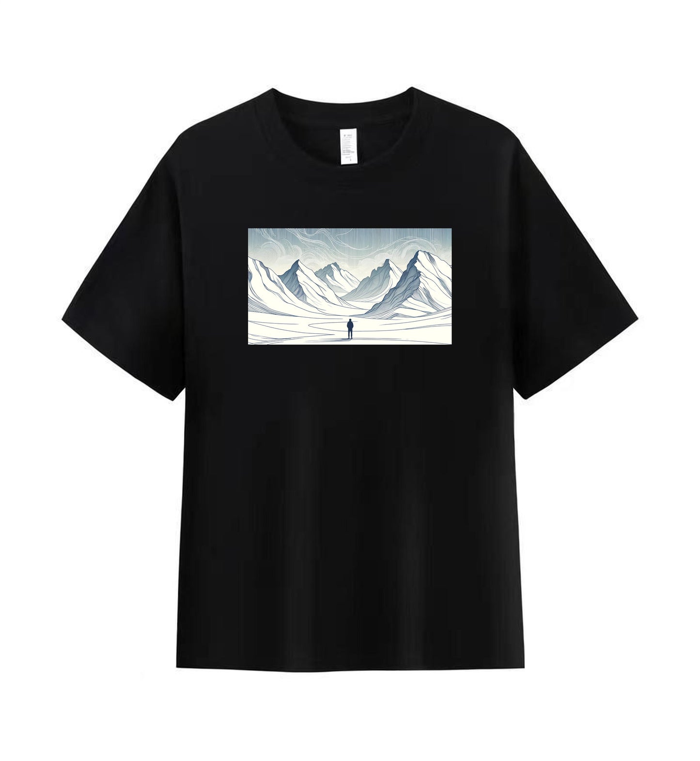 Solitude in Faith - Inspirational 100% Cotton Mountain Landscape T-Shirt