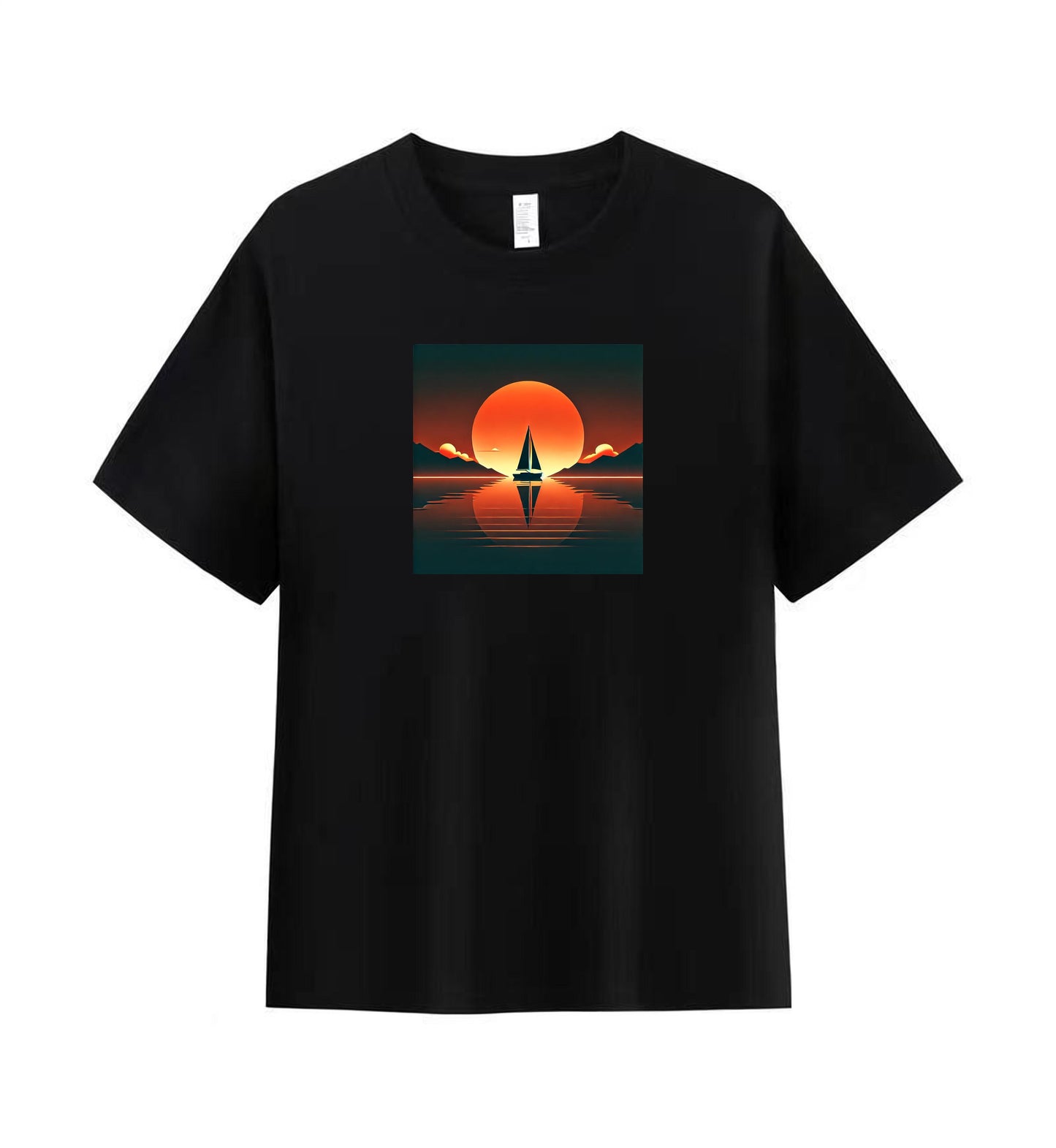 Sailing into the Sunset Men's Premium Cotton Tee