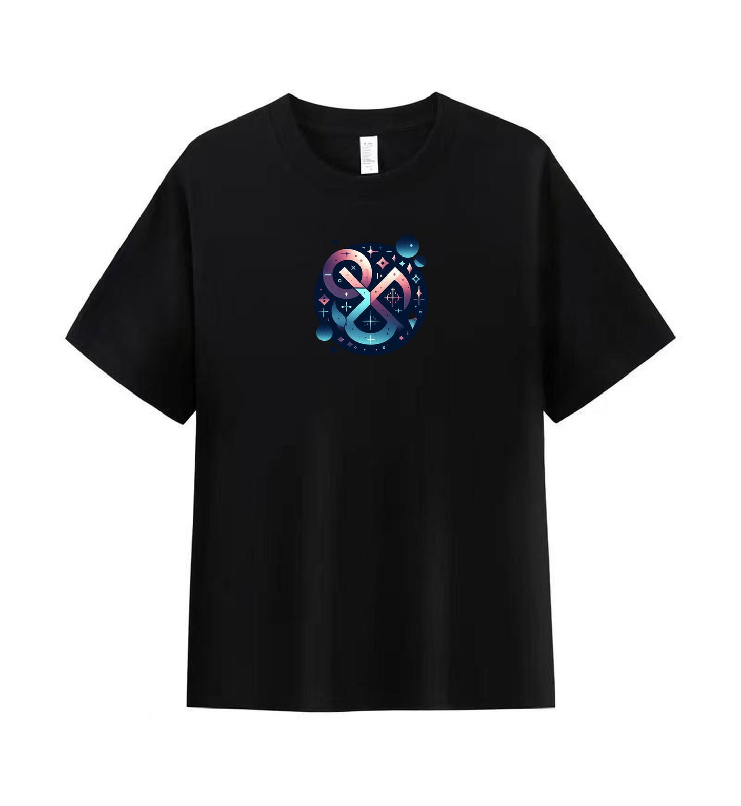 Premium Men’s Tee with Cosmic Ampersand and Galaxy Art