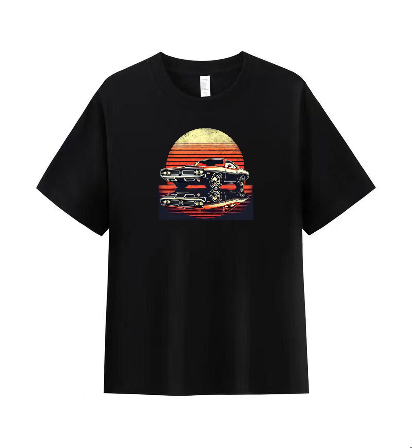 Vintage Muscle Car Graphic Tee for Men in Premium Cotton