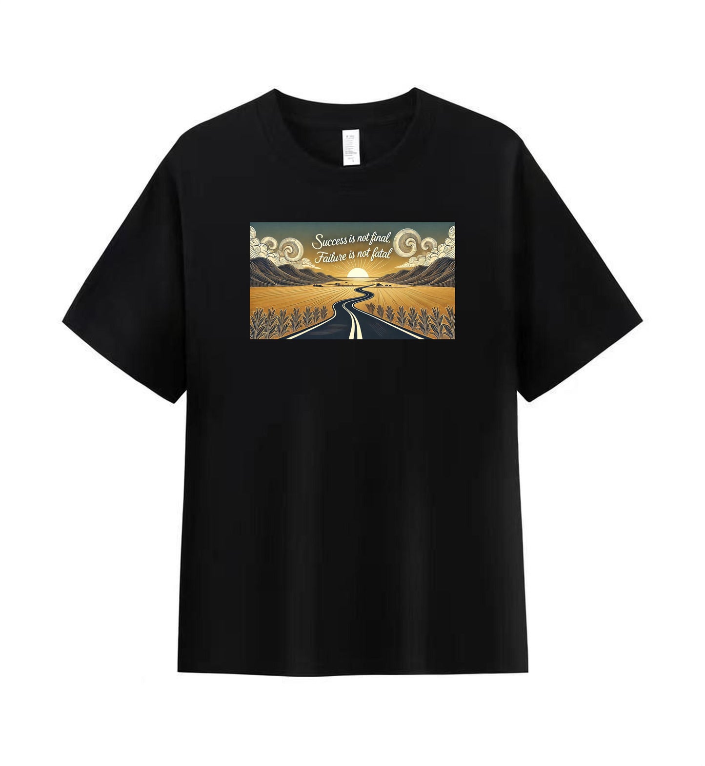 Inspirational Road to Success Men’s 100% Premium Cotton T-Shirt