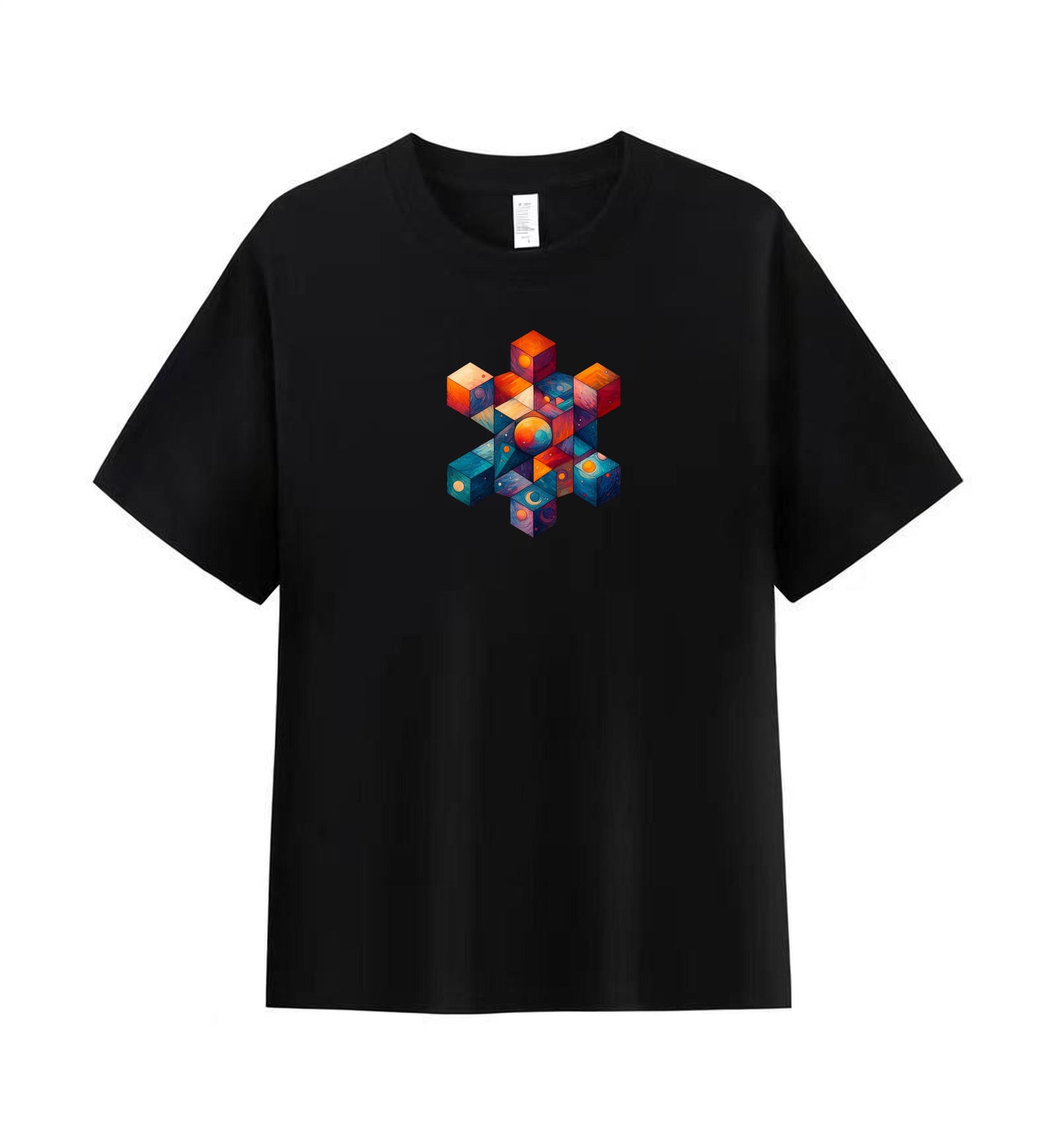 Abstract Space Cube Men's Premium Cotton Tee