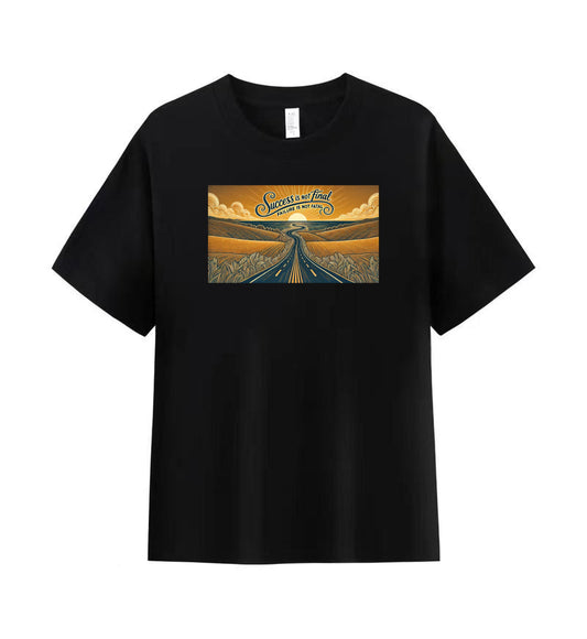 Inspirational Road to Success Graphic Tee in 100% Premium Cotton