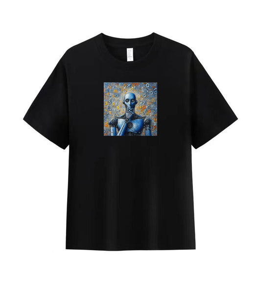 Men's Futuristic Robot Tee – Cotton Comfort