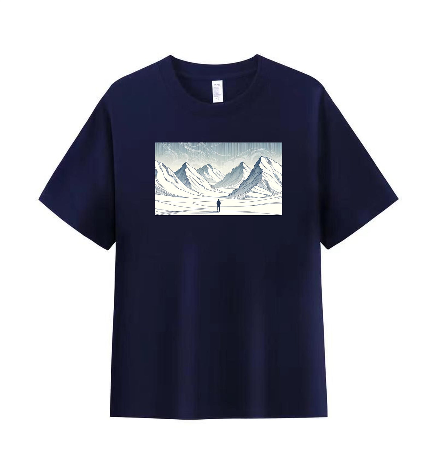 Solitude in Faith - Inspirational 100% Cotton Mountain Landscape T-Shirt