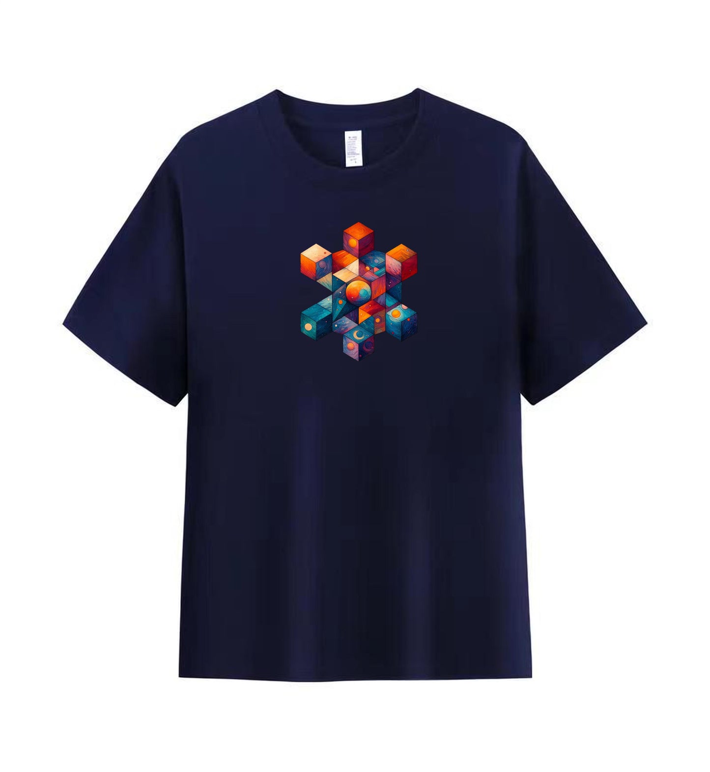 Abstract Space Cube Men's Premium Cotton Tee